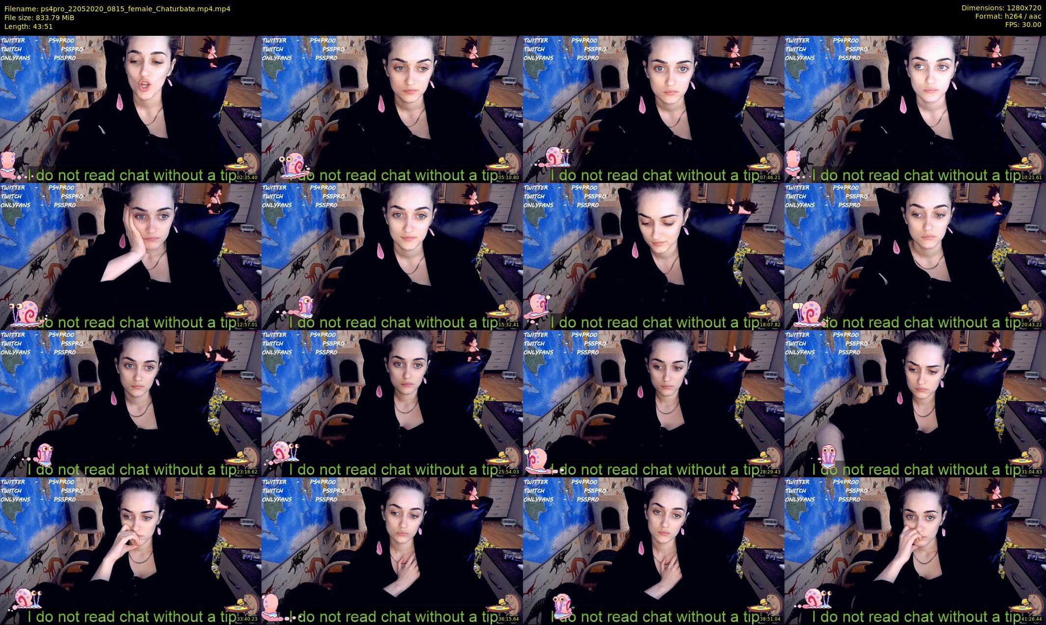 ps4pro — 44 minute Chaturbate female cam show recording, 720p, May 22, 2020
