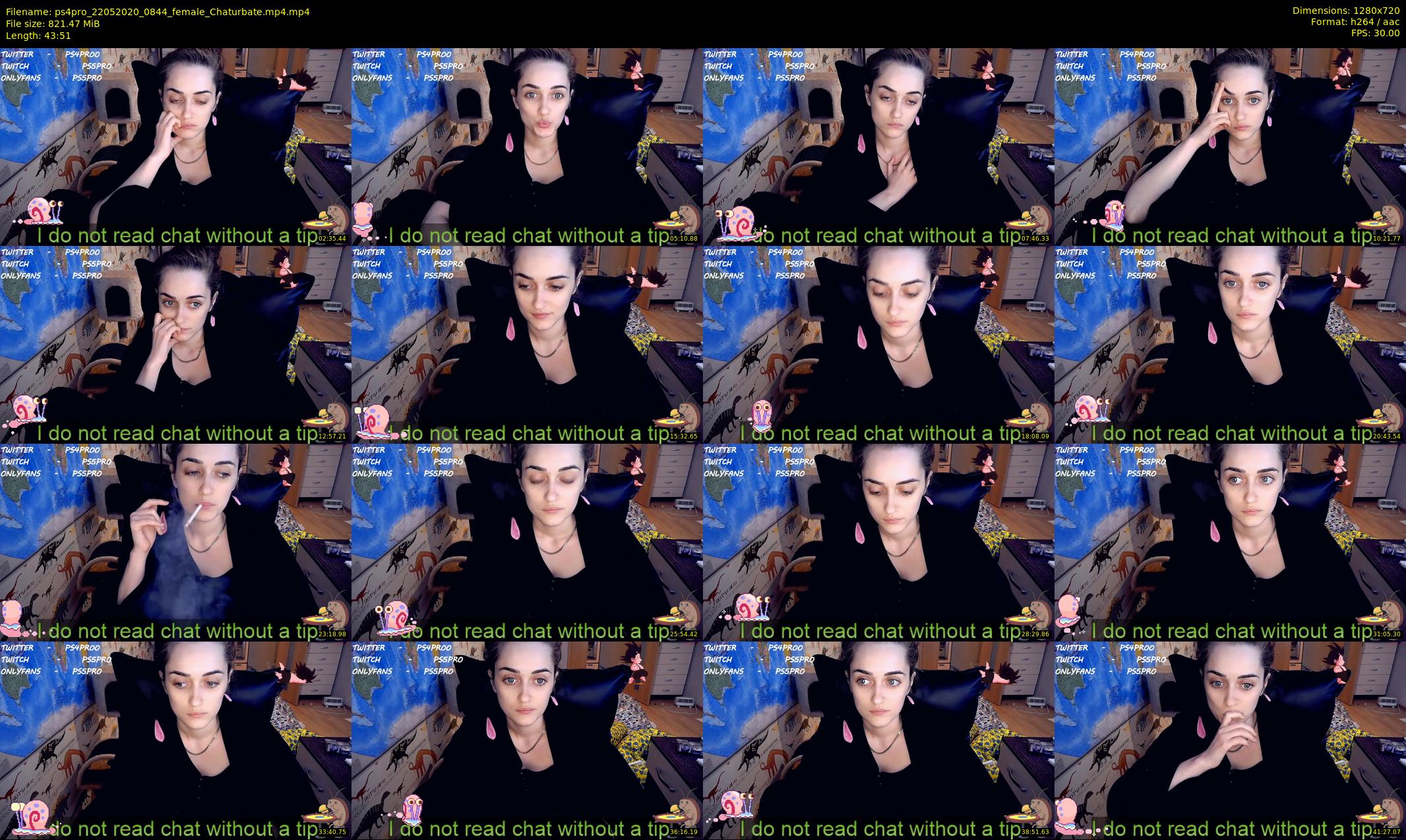 ps4pro — 44 minute Chaturbate female cam show recording, 720p, May 22, 2020
