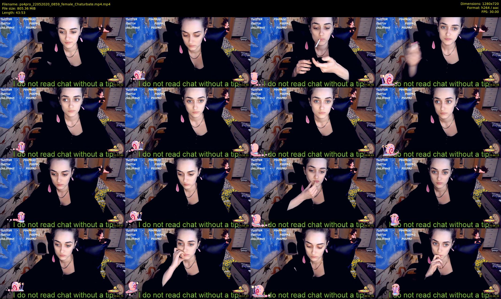 ps4pro — 44 minute Chaturbate female cam show recording, 720p, May 22, 2020
