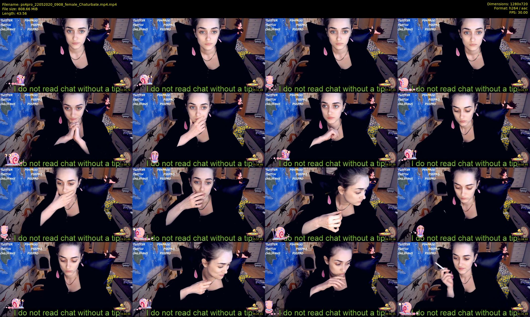 ps4pro — 44 minute Chaturbate female cam show recording, 720p, May 22, 2020