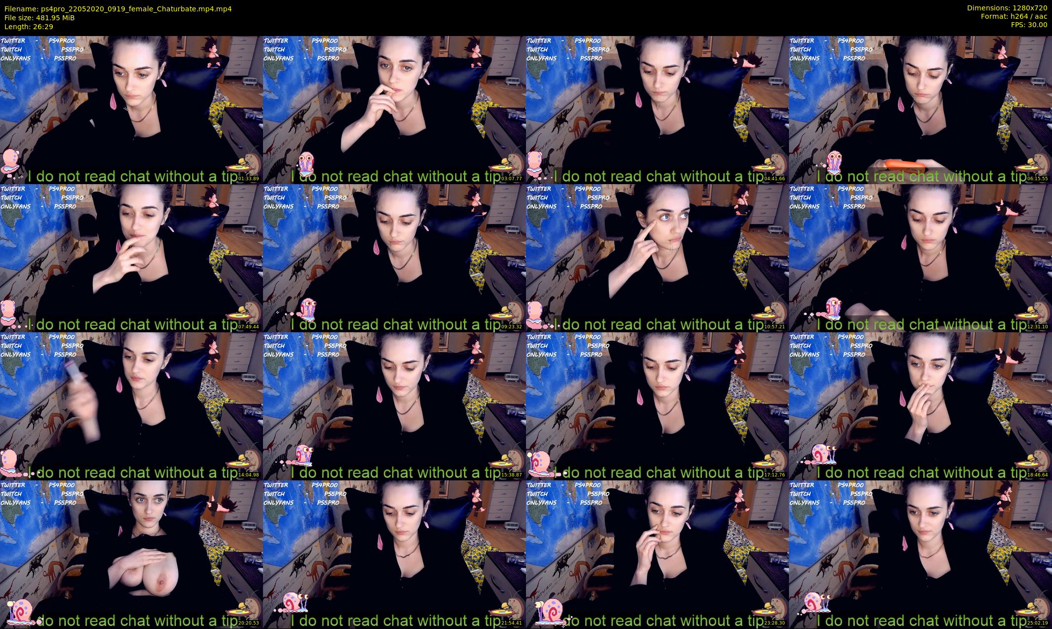 ps4pro — 27 minute Chaturbate female cam show recording, 720p, May 22, 2020