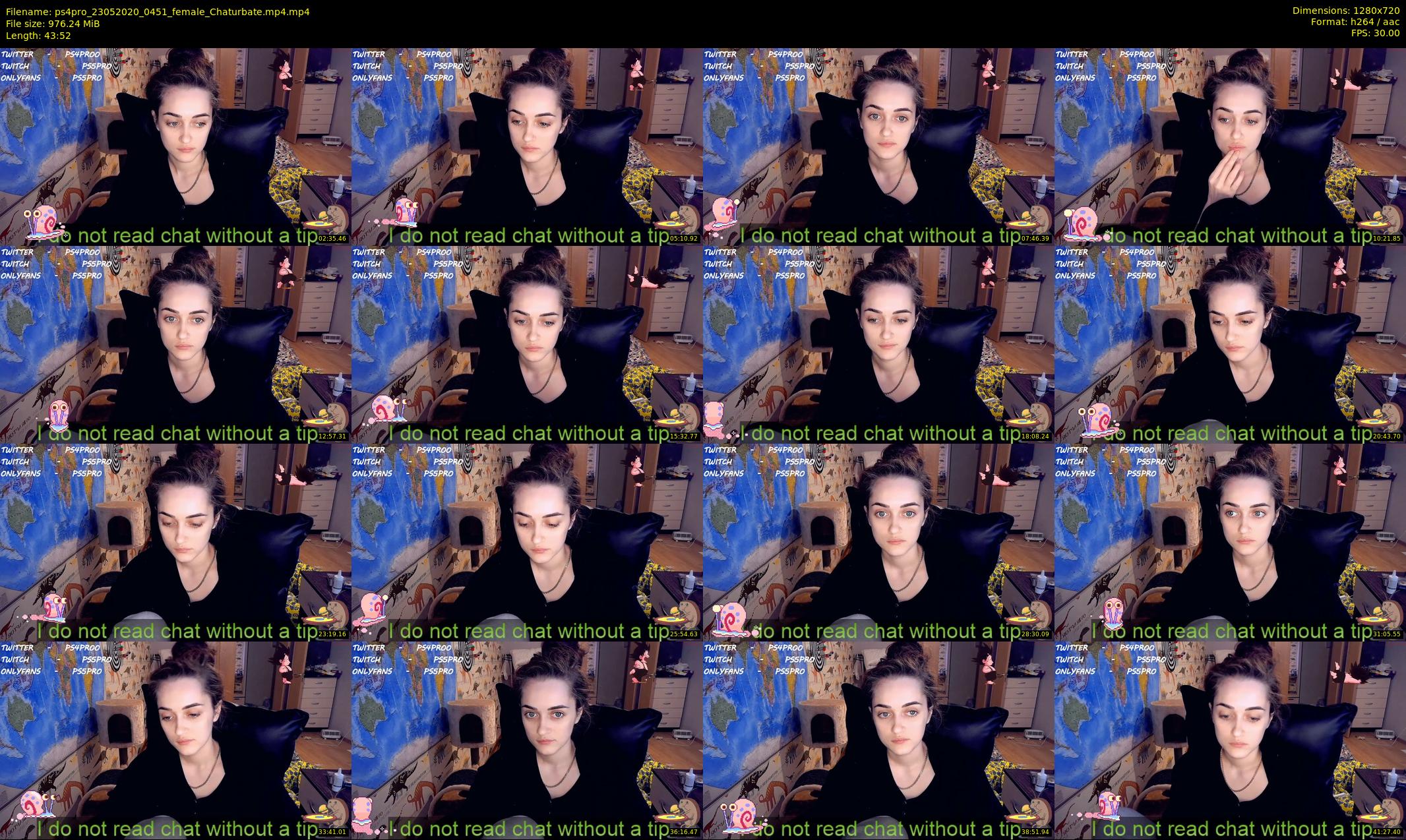 ps4pro — 44 minute Chaturbate female cam show recording, 720p, May 23, 2020