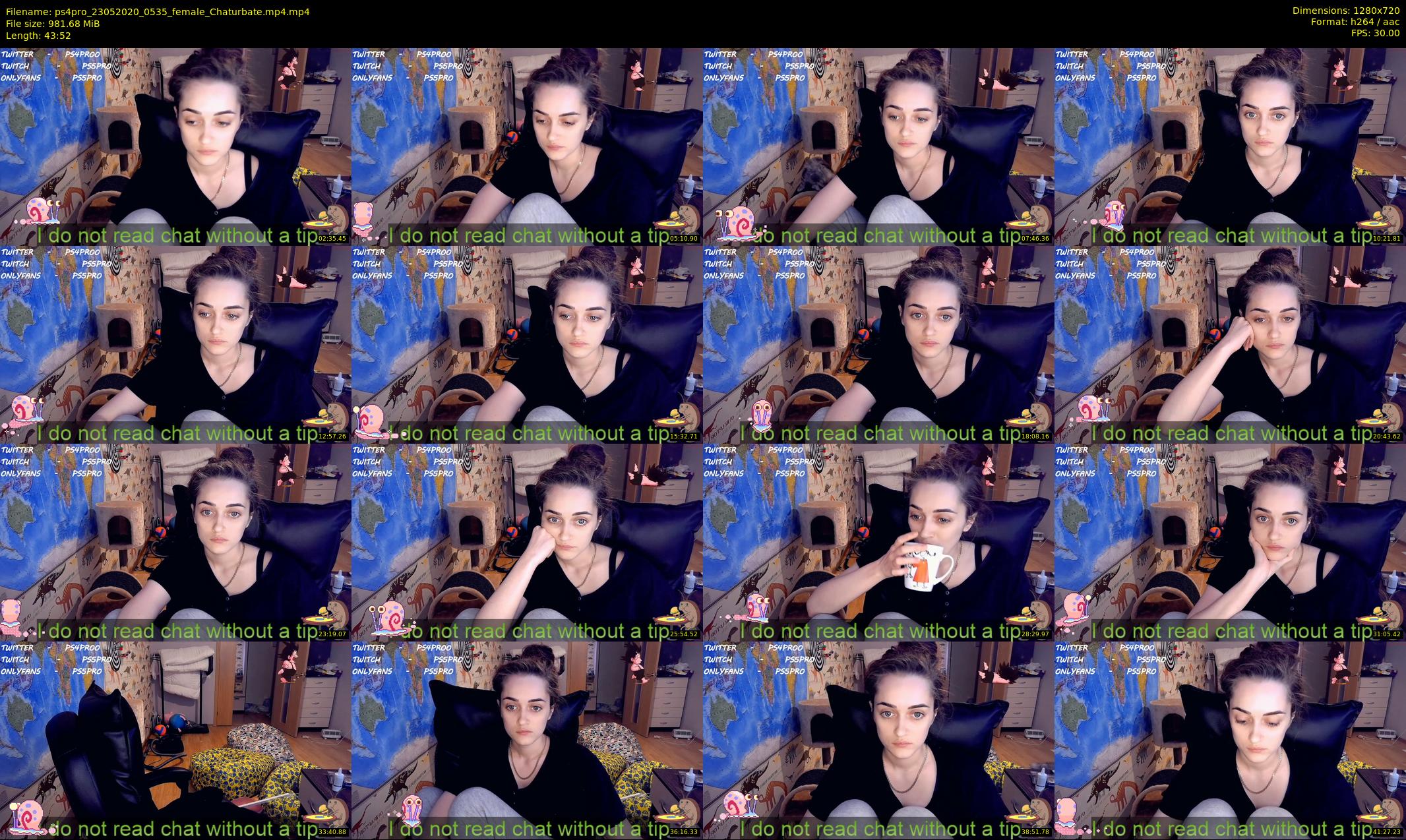 ps4pro — 44 minute Chaturbate female cam show recording, 720p, May 23, 2020