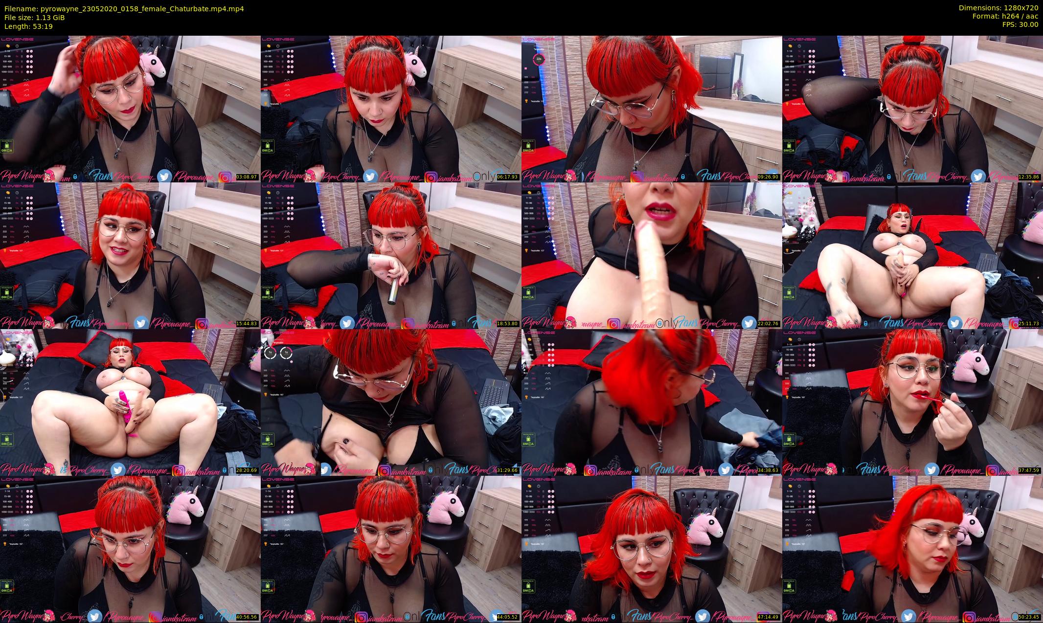 pyrowayne — 54 minute Chaturbate female cam show recording, 720p, May 23, 2020