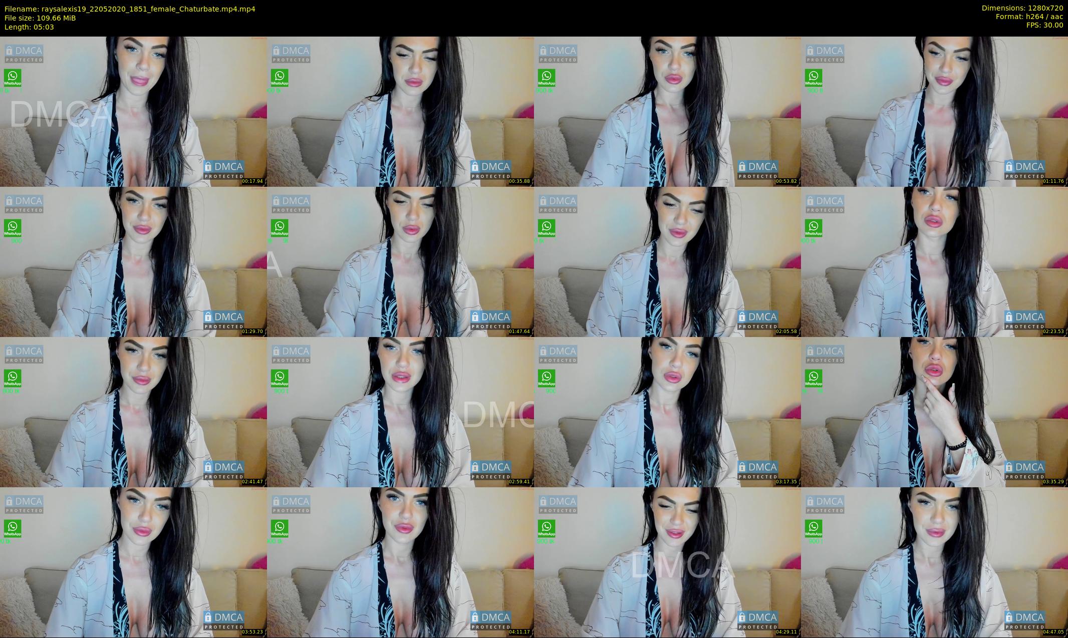 raysalexis19 — 6 minute Chaturbate female cam show recording, 720p, May 22, 2020
