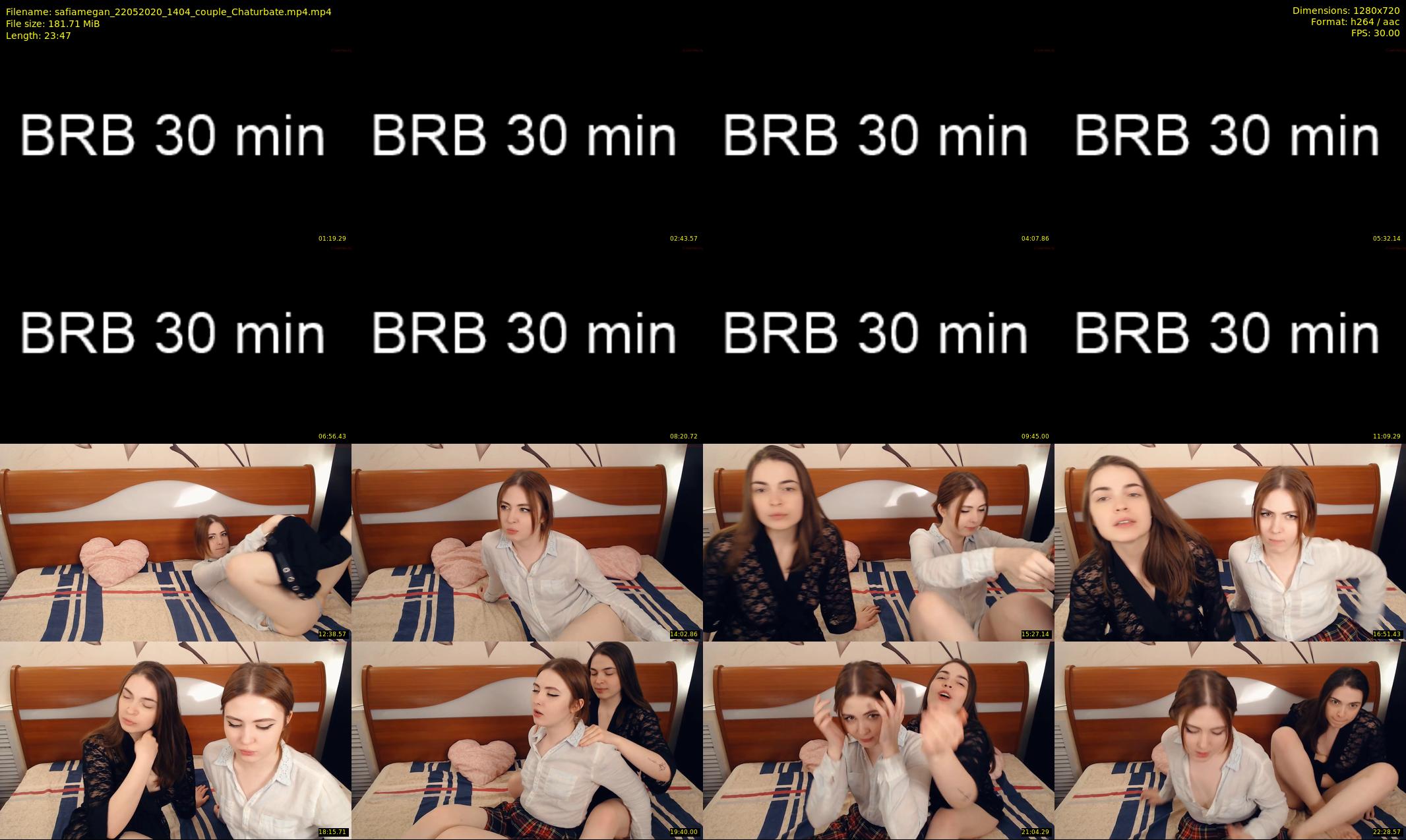 safiamegan — 24 minute Chaturbate couple cam show recording, 720p, May 22, 2020