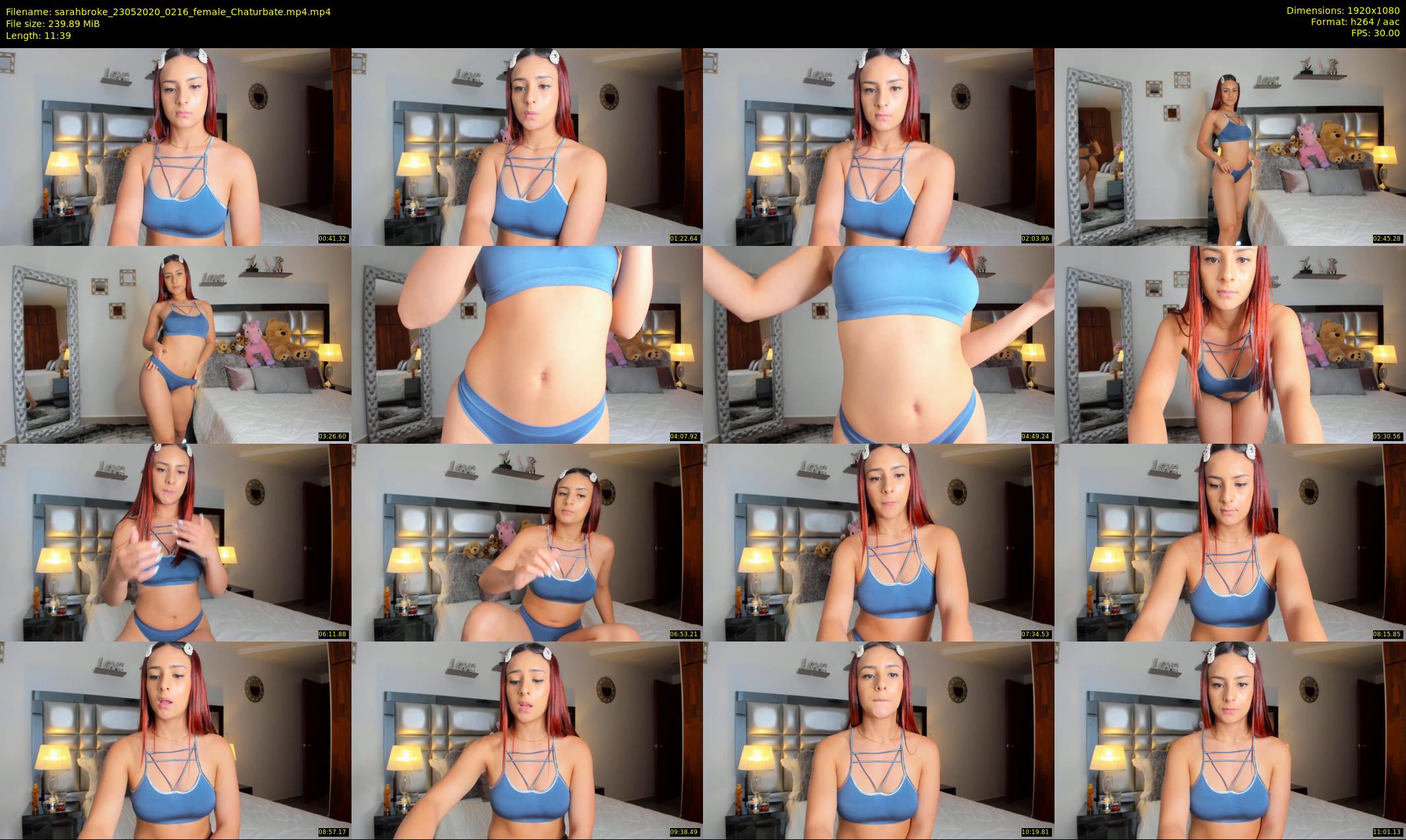 sarahbroke — 12 minute Chaturbate female cam show recording, 1080p, May 23, 2020