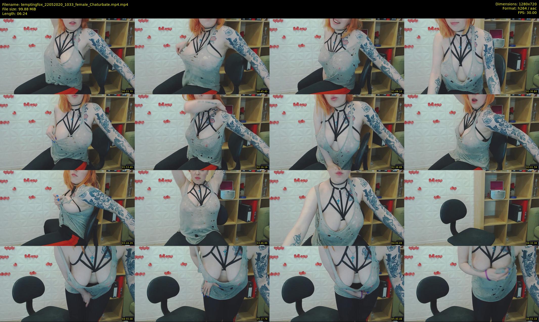temptingfox — 7 minute Chaturbate female cam show recording, 720p, May 22, 2020