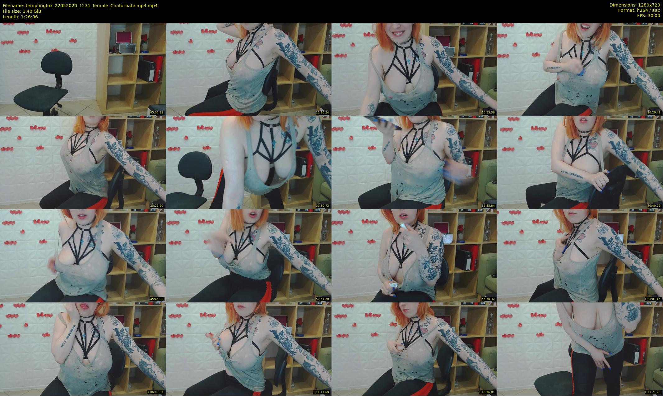 temptingfox — 87 minute Chaturbate female cam show recording, 720p, May 22, 2020