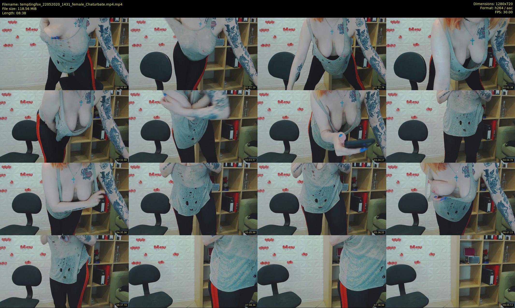 temptingfox — 9 minute Chaturbate female cam show recording, 720p, May 22, 2020