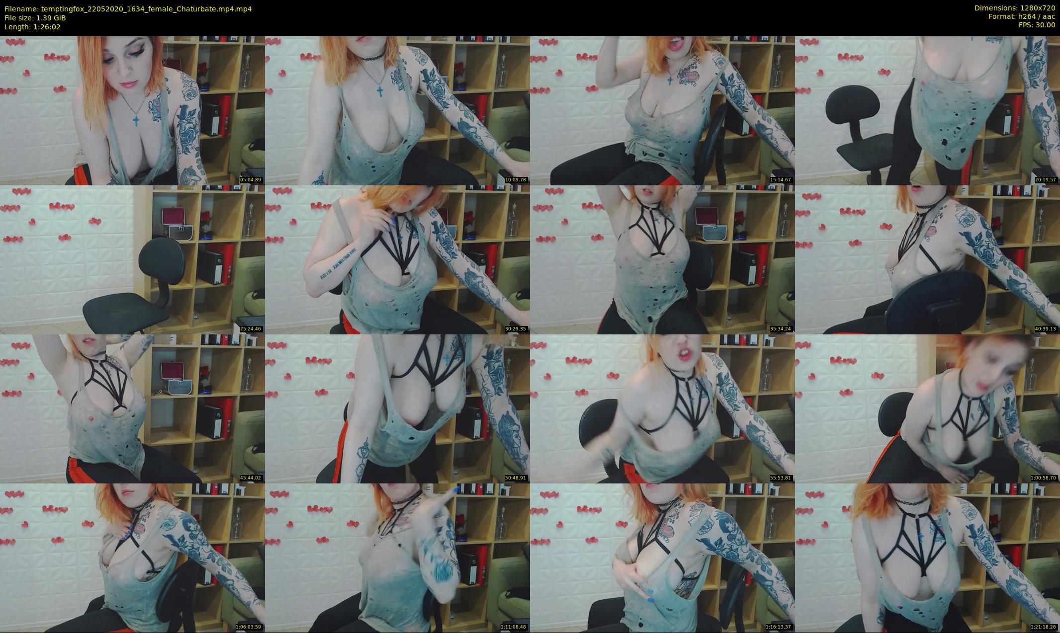 temptingfox — 87 minute Chaturbate female cam show recording, 720p, May 22, 2020