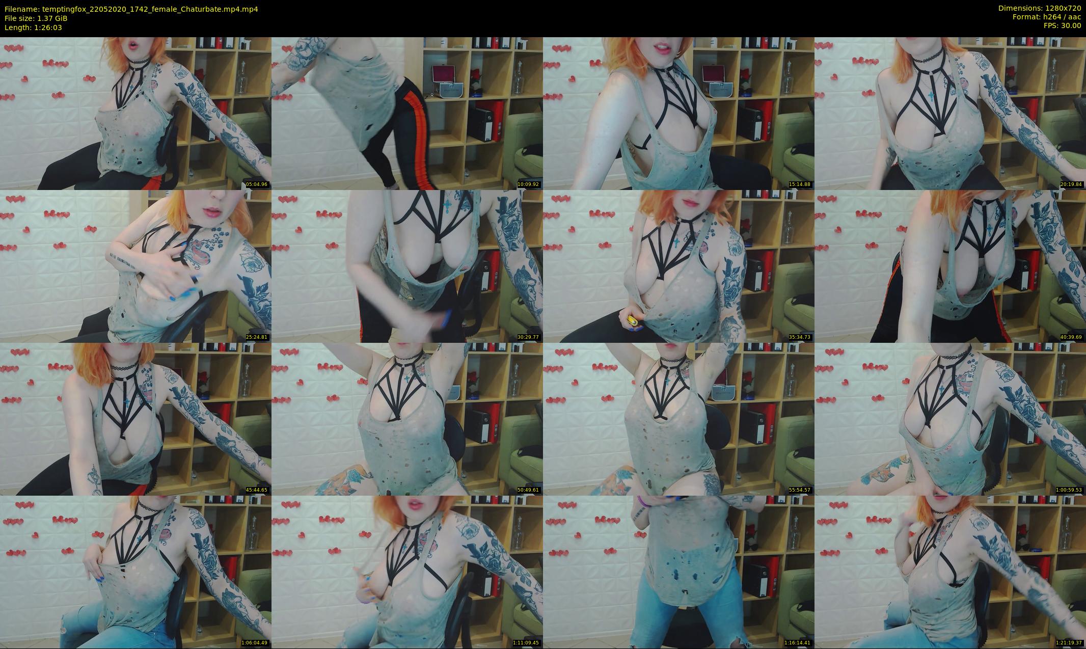 temptingfox — 87 minute Chaturbate female cam show recording, 720p, May 22, 2020