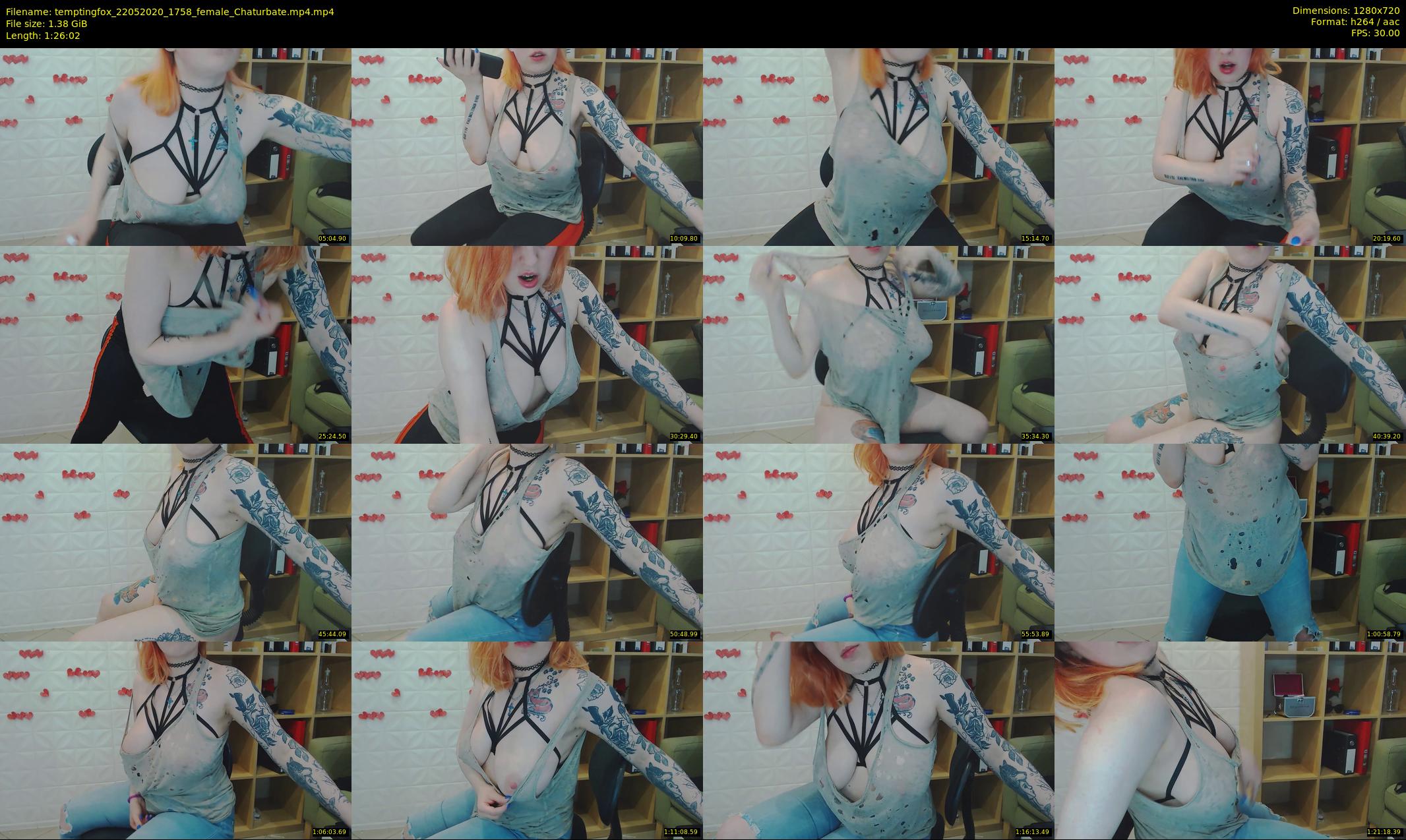 temptingfox — 87 minute Chaturbate female cam show recording, 720p, May 22, 2020