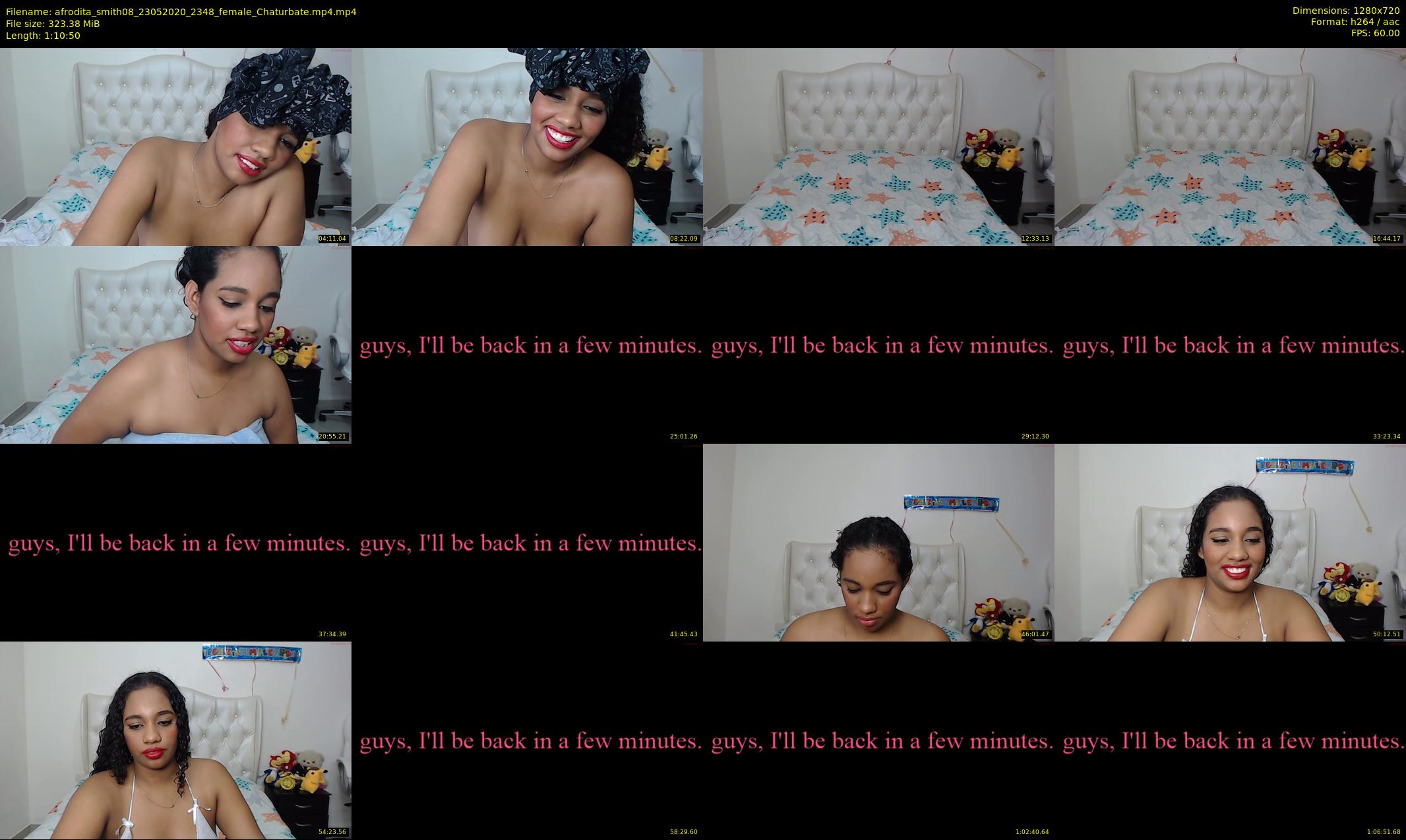 afrodita_smith08 — 71 minute Chaturbate female cam show recording, 720p, May 23, 2020