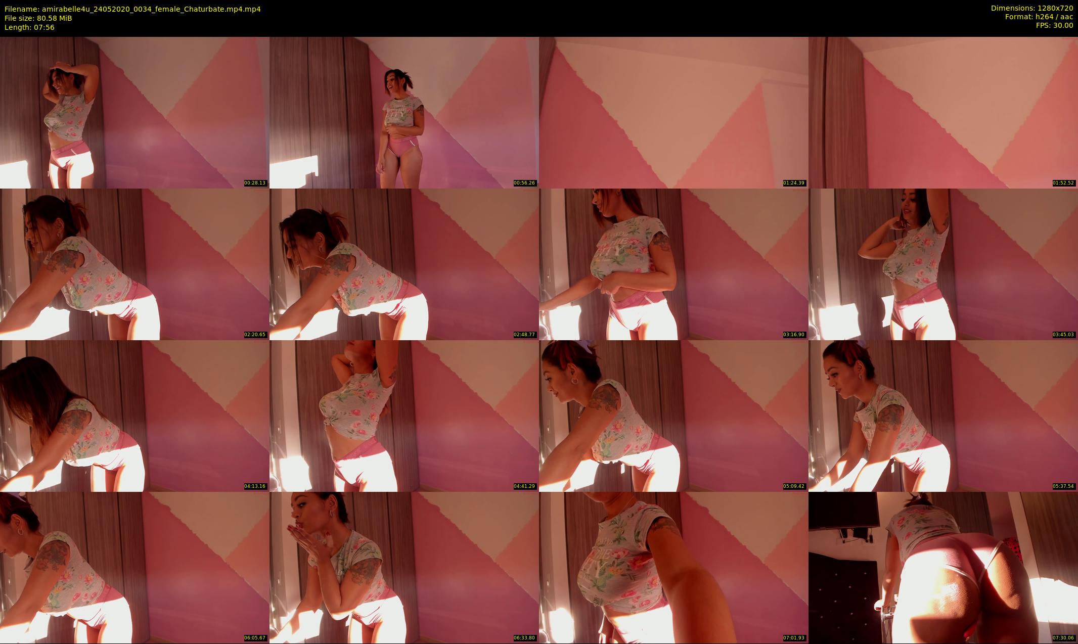 amirabelle4u — 8 minute Chaturbate female cam show recording, 720p, May 24, 2020
