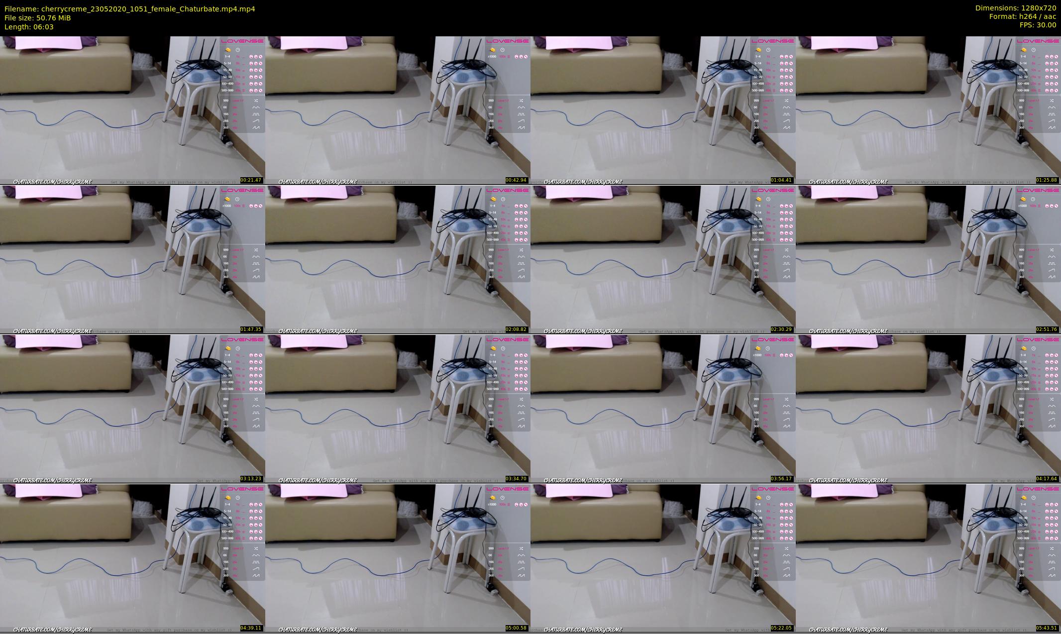 cherrycreme — 7 minute Chaturbate female cam show recording, 720p, May 23, 2020