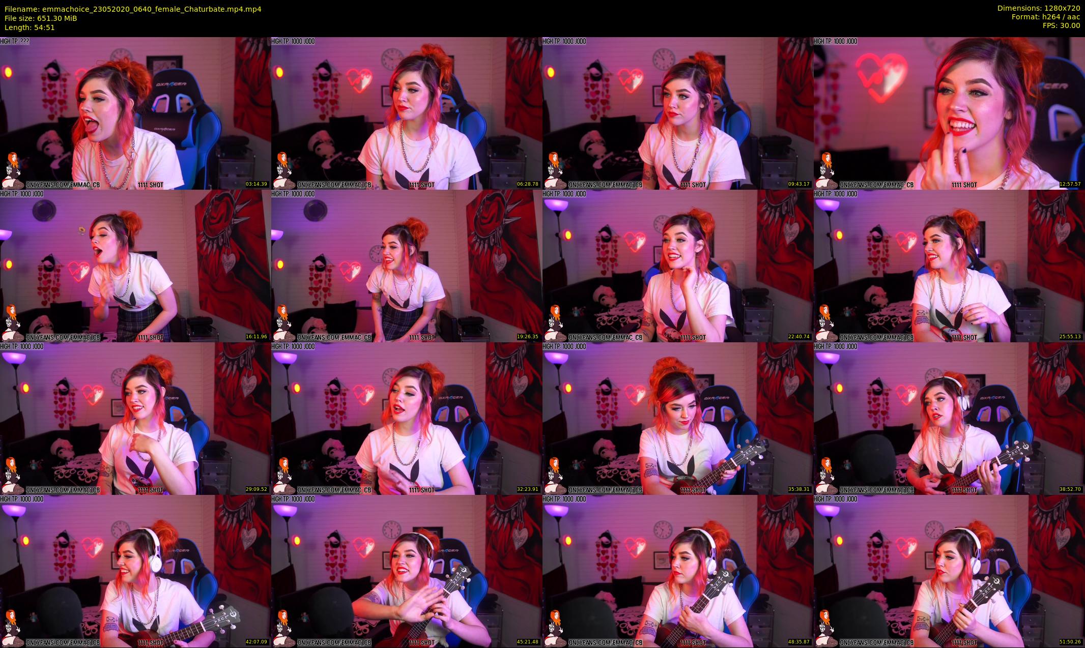 emmachoice — 55 minute Chaturbate female cam show recording, 720p, May 23, 2020