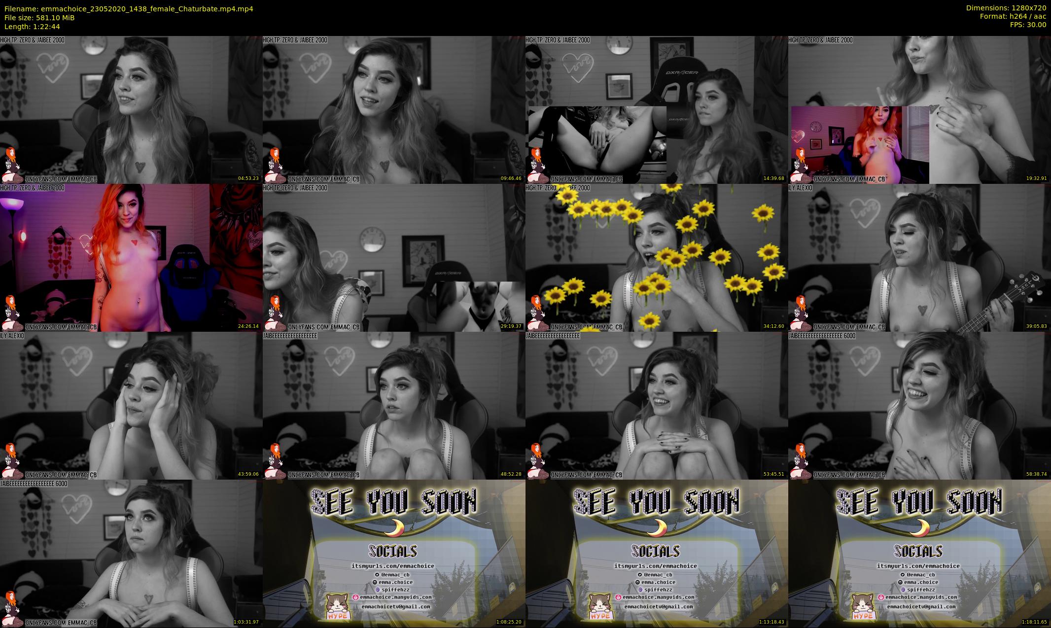 emmachoice — 83 minute Chaturbate female cam show recording, 720p, May 23, 2020