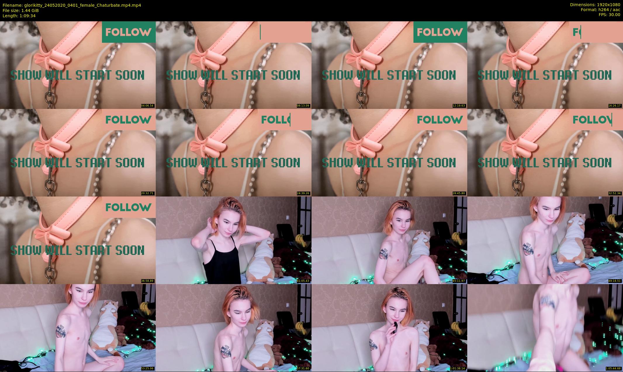 glorikitty — 70 minute Chaturbate female cam show recording, 1080p, May 24, 2020