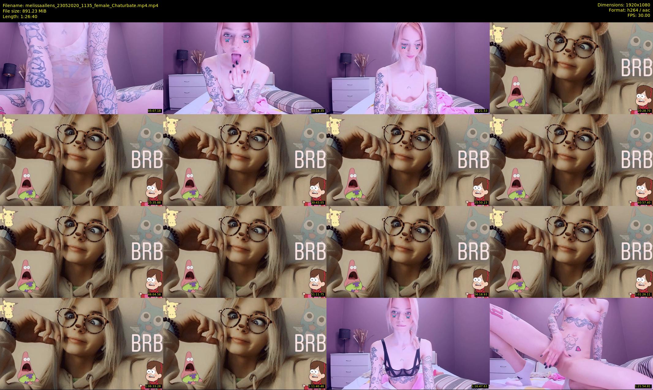 melissaallens — 87 minute Chaturbate female cam show recording, 1080p, May 23, 2020