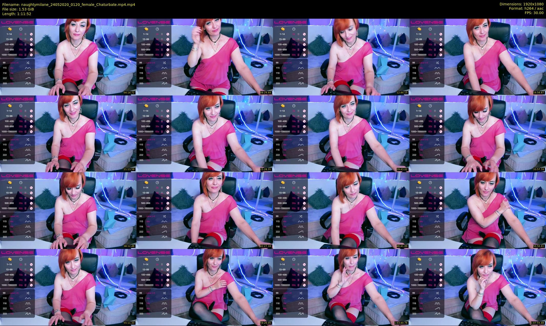 naughtymilane — 72 minute Chaturbate female cam show recording, 1080p, May 24, 2020