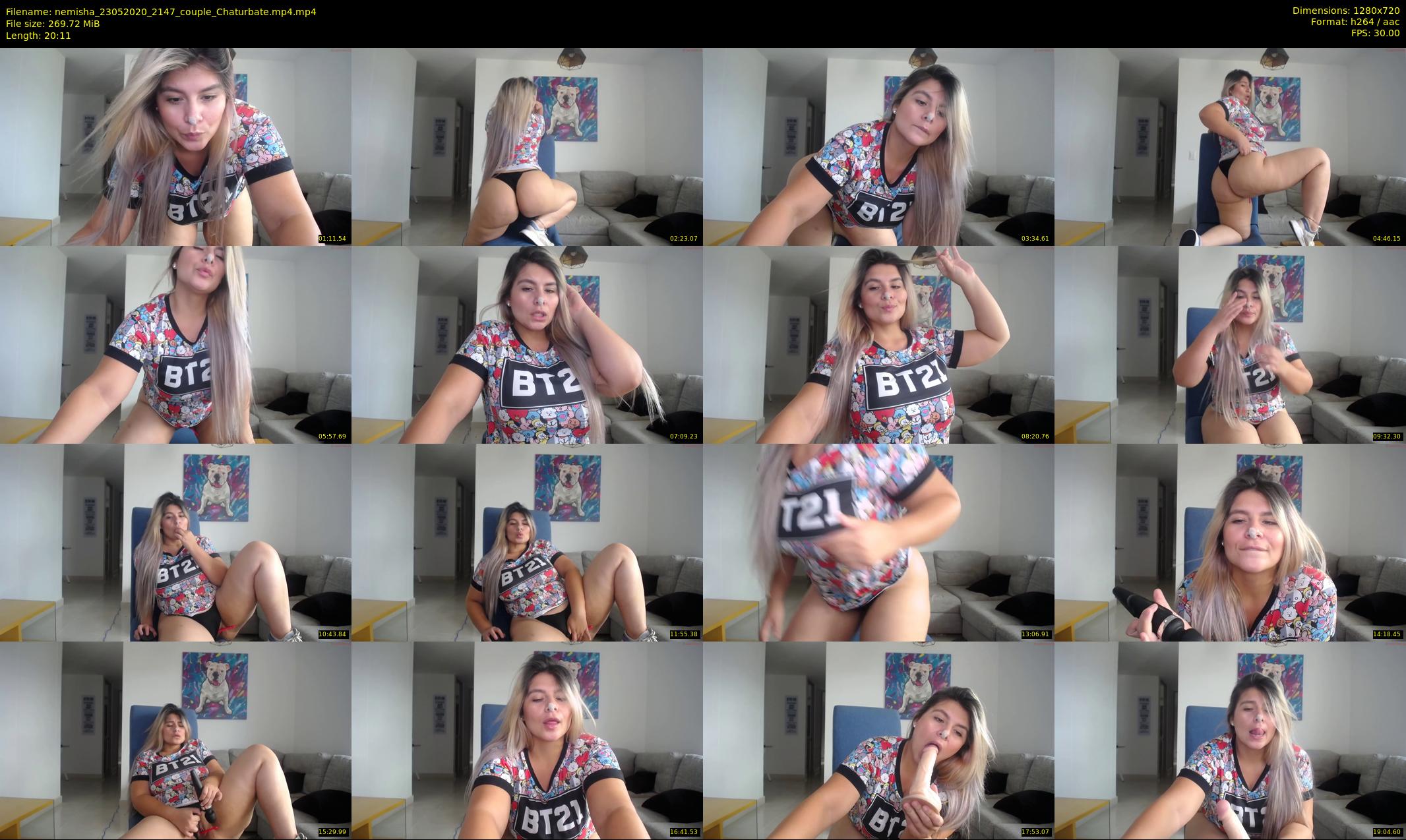 nemisha — 21 minute Chaturbate female cam show recording, 720p, May 23, 2020