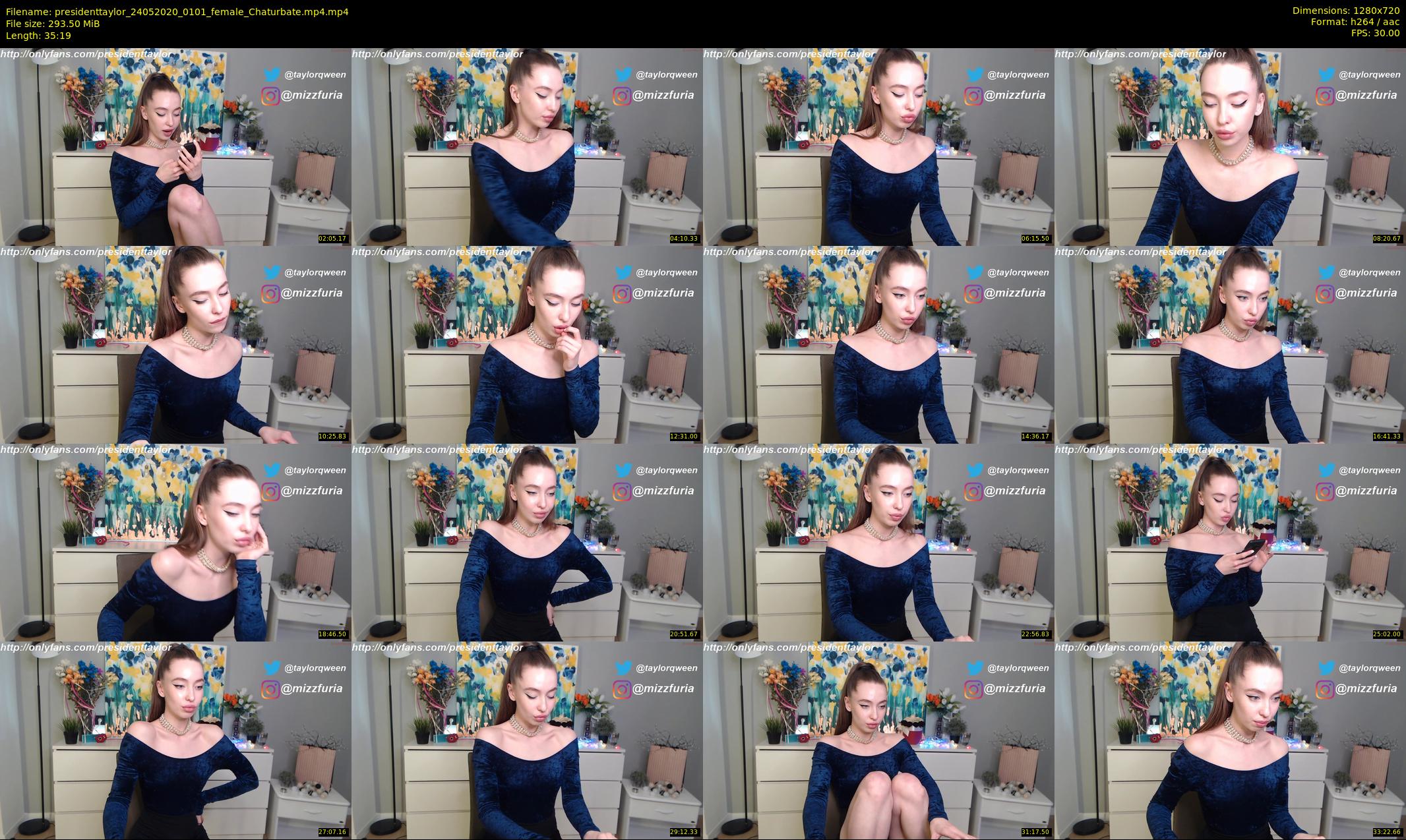 presidenttaylor — 36 minute Chaturbate female cam show recording, 720p, May 24, 2020