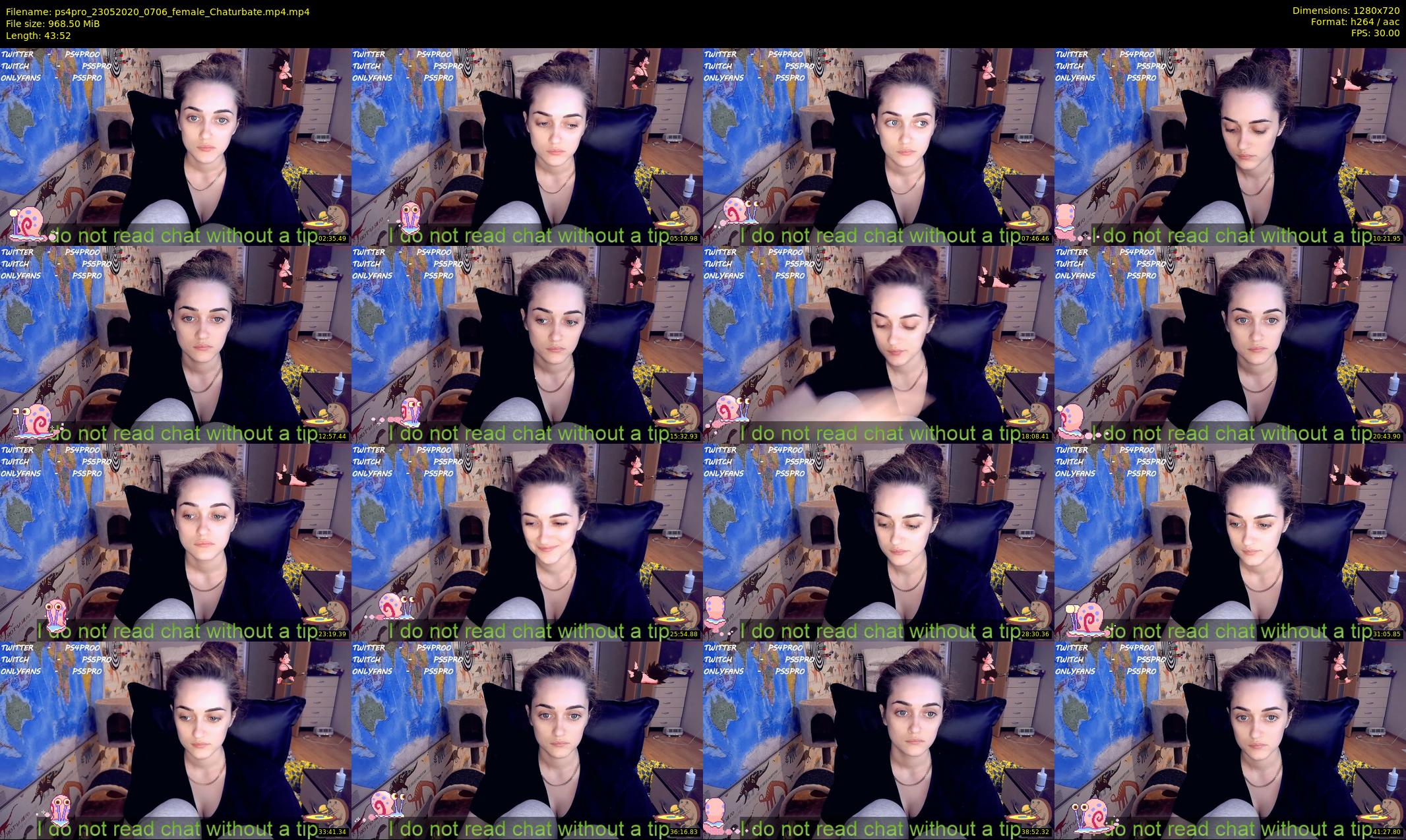 ps4pro — 44 minute Chaturbate female cam show recording, 720p, May 23, 2020