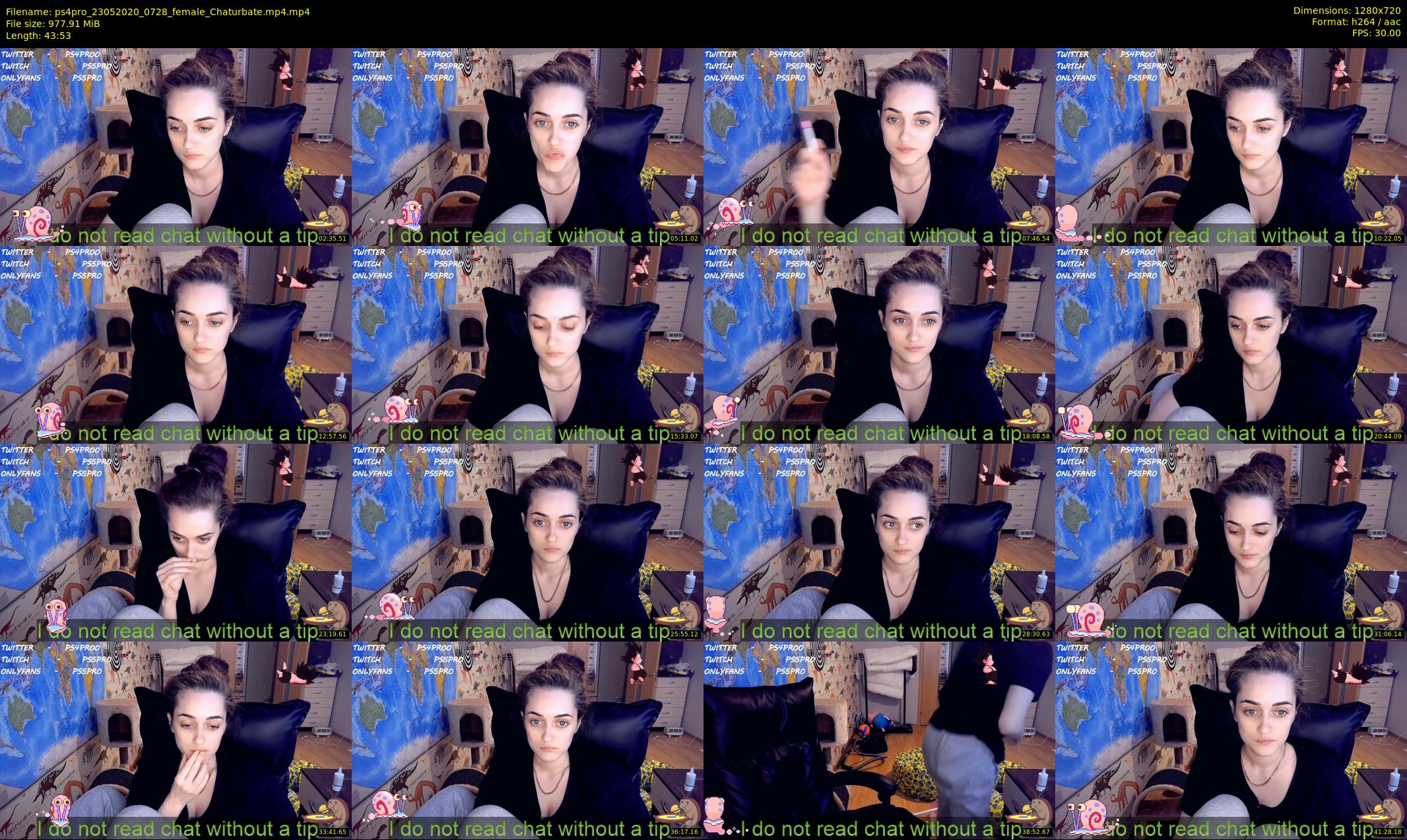 ps4pro — 44 minute Chaturbate female cam show recording, 720p, May 23, 2020