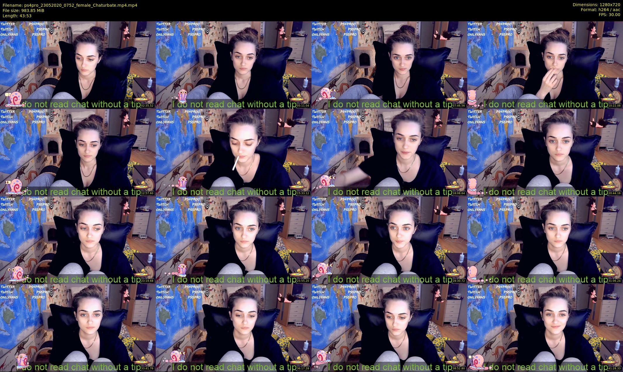 ps4pro — 44 minute Chaturbate female cam show recording, 720p, May 23, 2020
