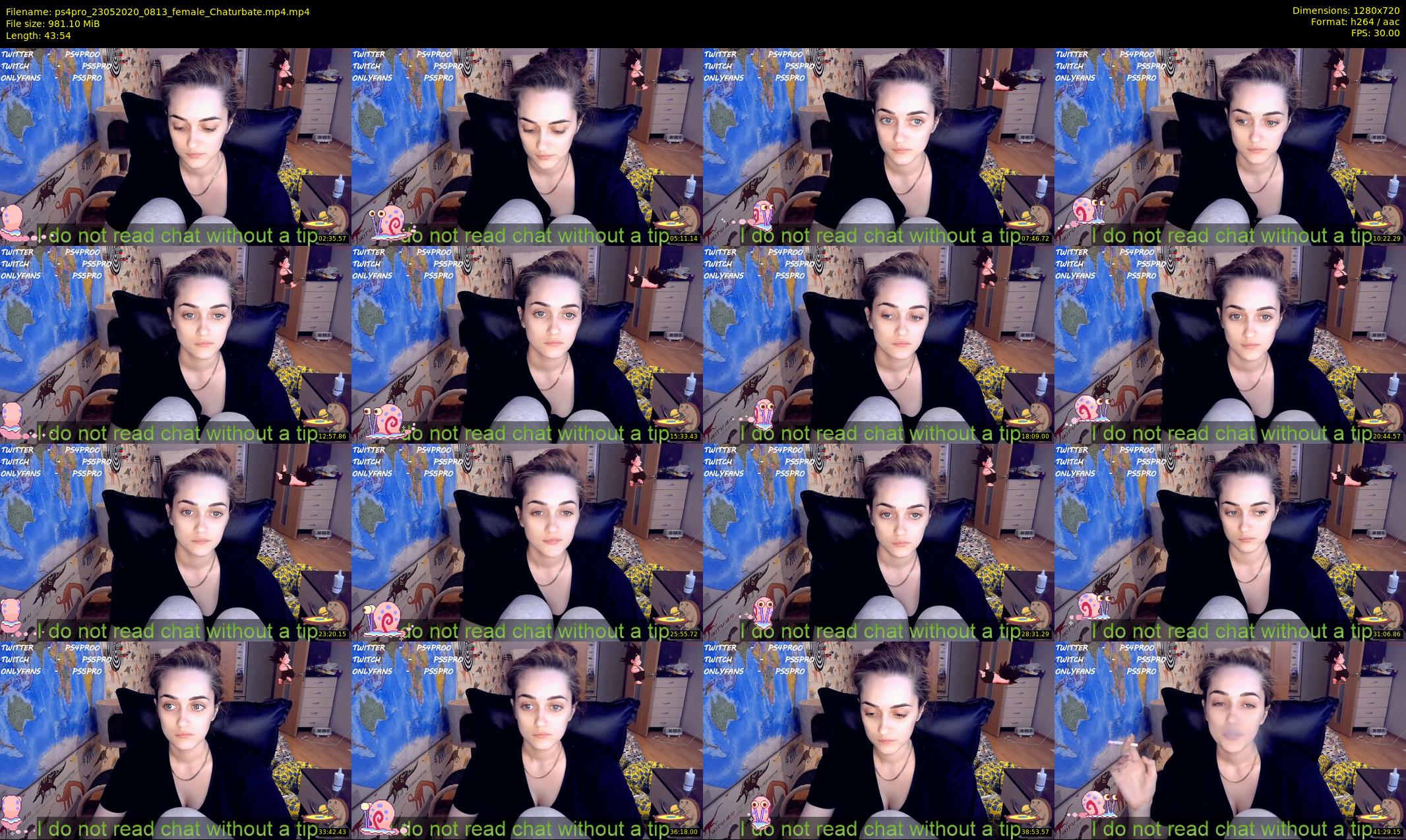 ps4pro — 44 minute Chaturbate female cam show recording, 720p, May 23, 2020