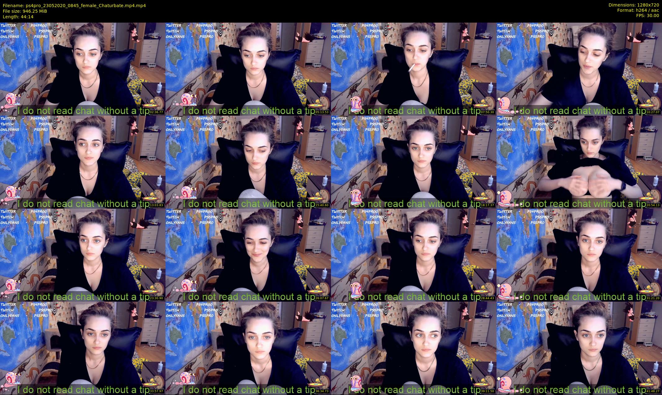 ps4pro — 45 minute Chaturbate female cam show recording, 720p, May 23, 2020