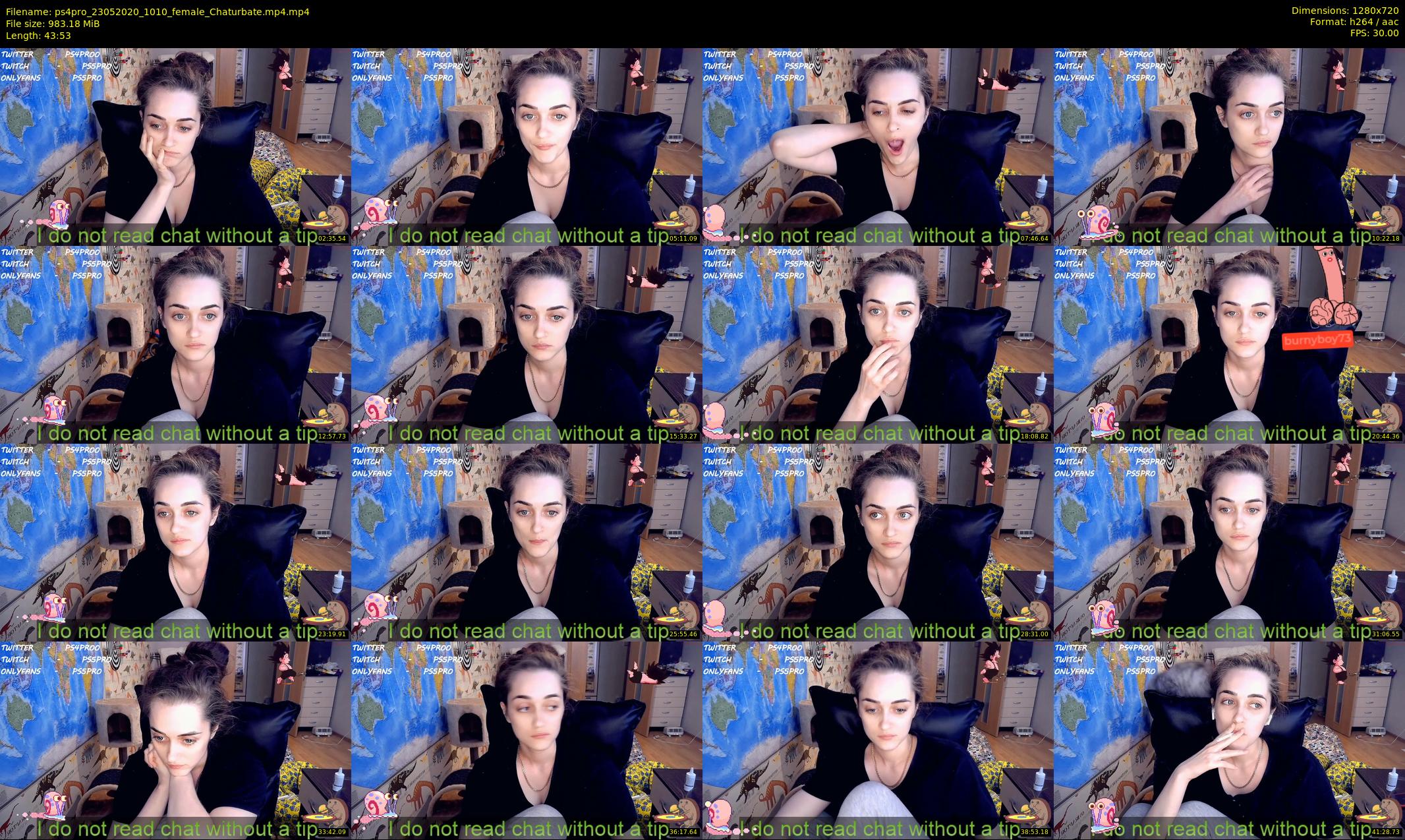 ps4pro — 44 minute Chaturbate female cam show recording, 720p, May 23, 2020
