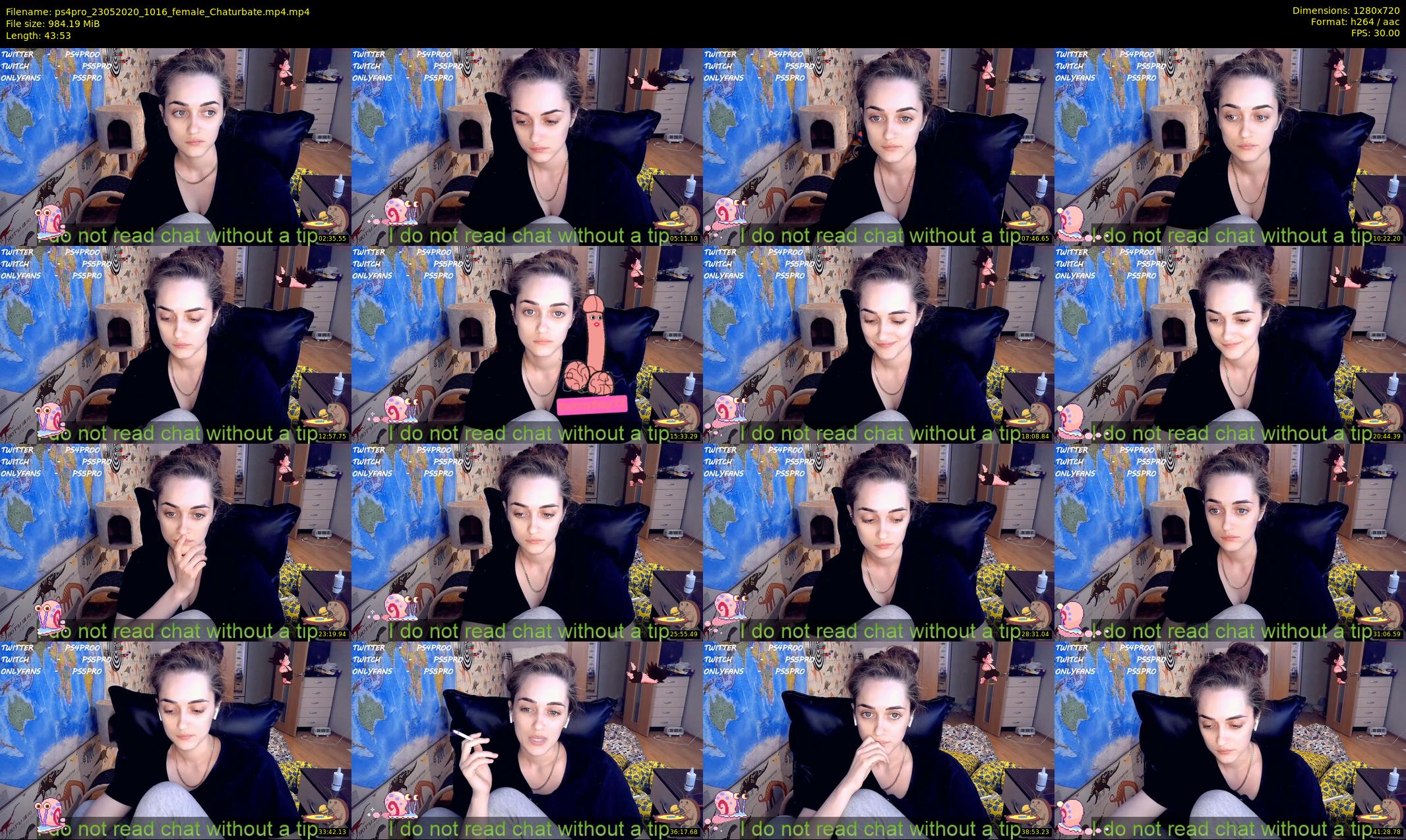 ps4pro — 44 minute Chaturbate female cam show recording, 720p, May 23, 2020
