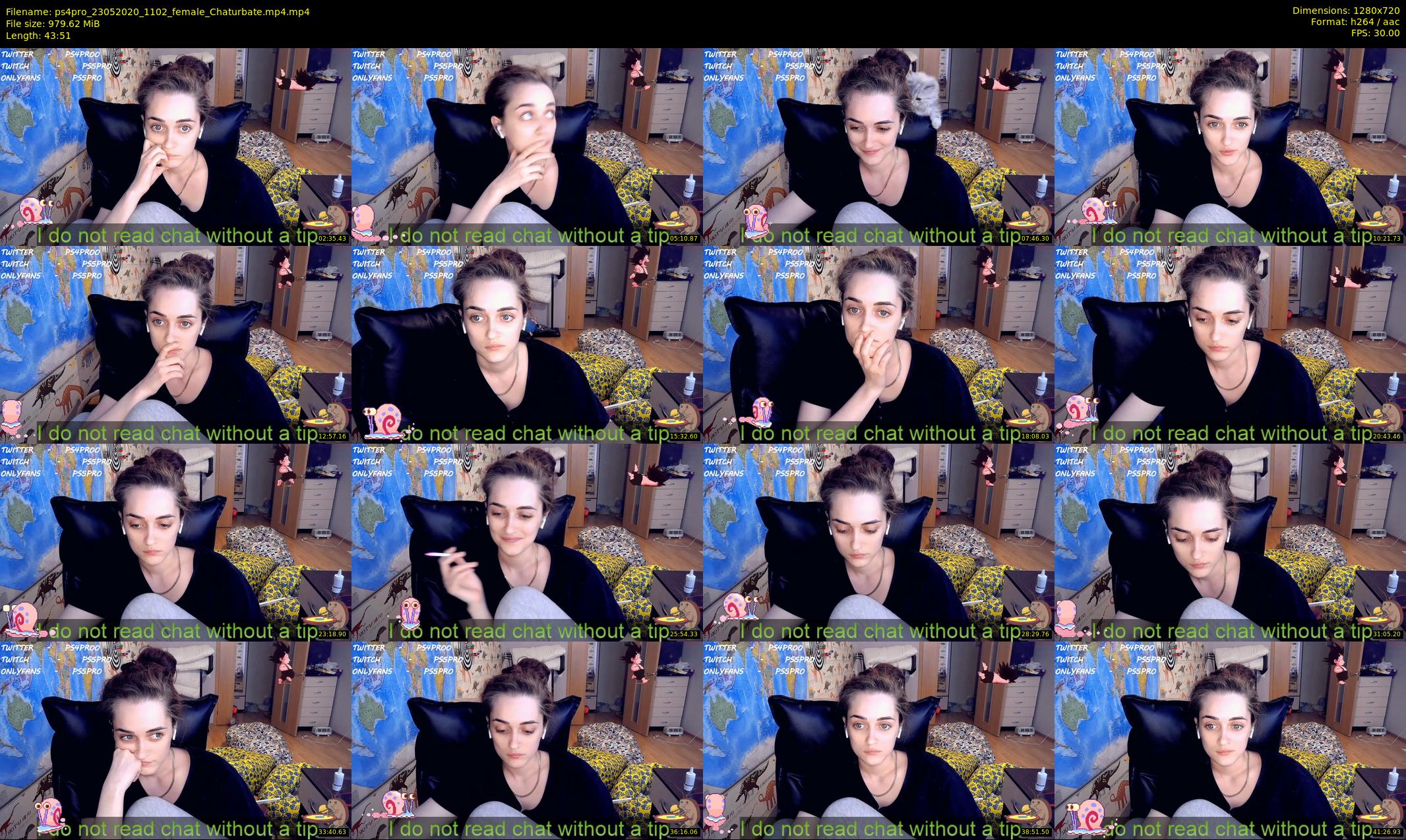 ps4pro — 44 minute Chaturbate female cam show recording, 720p, May 23, 2020