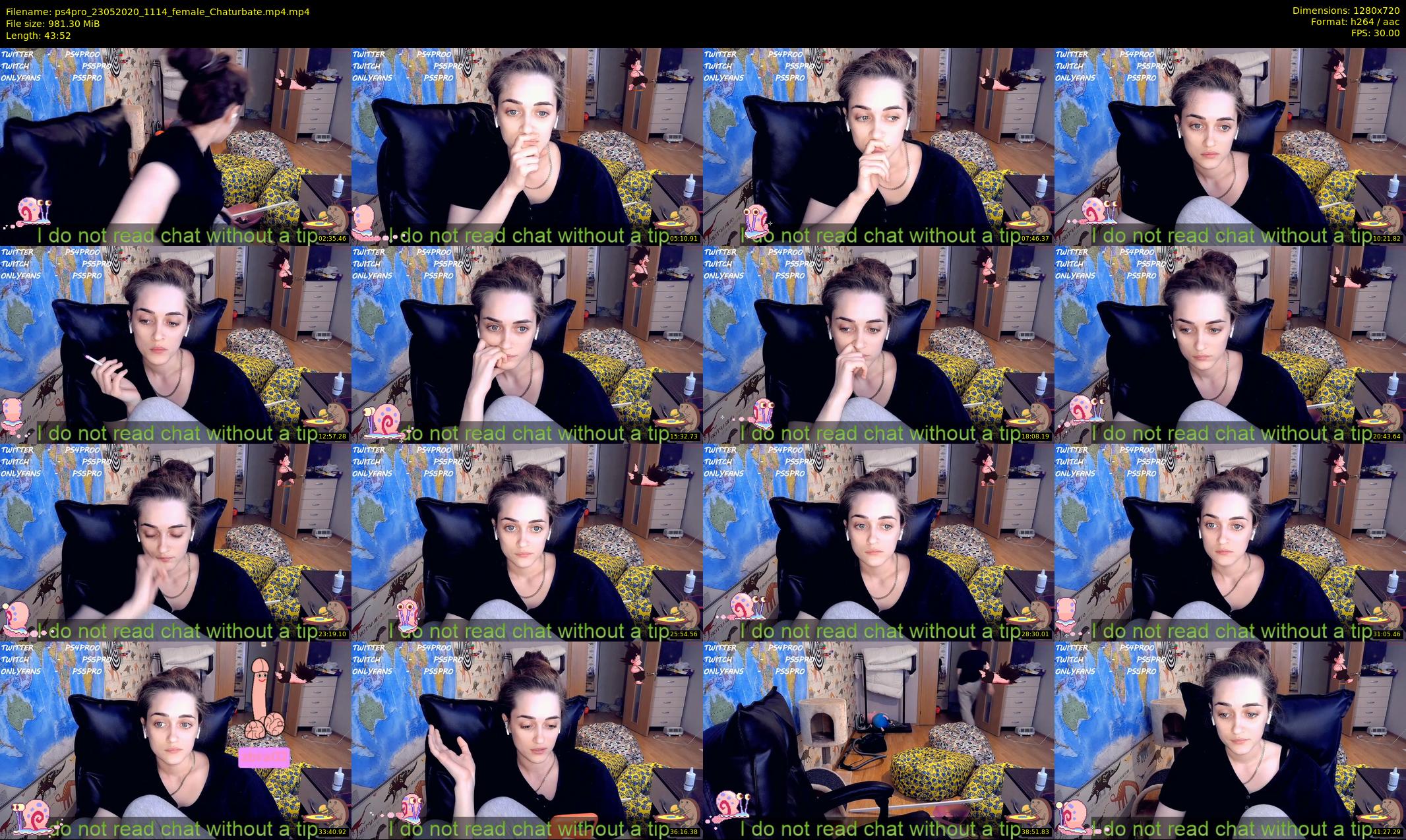 ps4pro — 44 minute Chaturbate female cam show recording, 720p, May 23, 2020