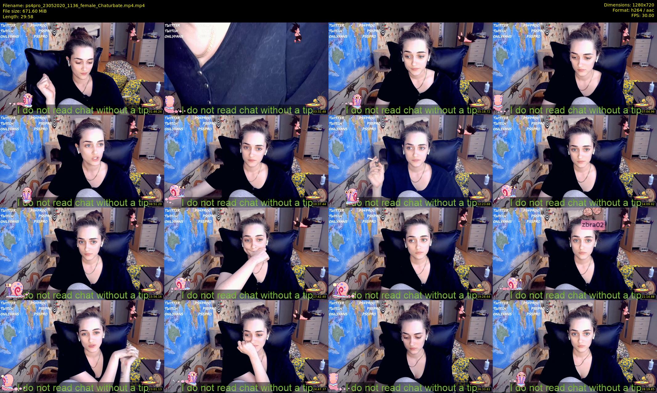 ps4pro — 30 minute Chaturbate female cam show recording, 720p, May 23, 2020