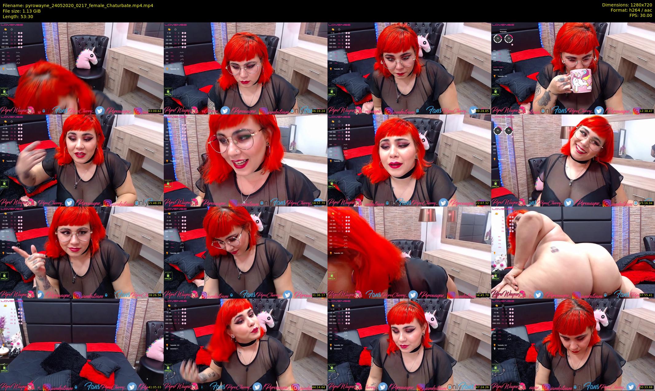 pyrowayne — 54 minute Chaturbate female cam show recording, 720p, May 24, 2020