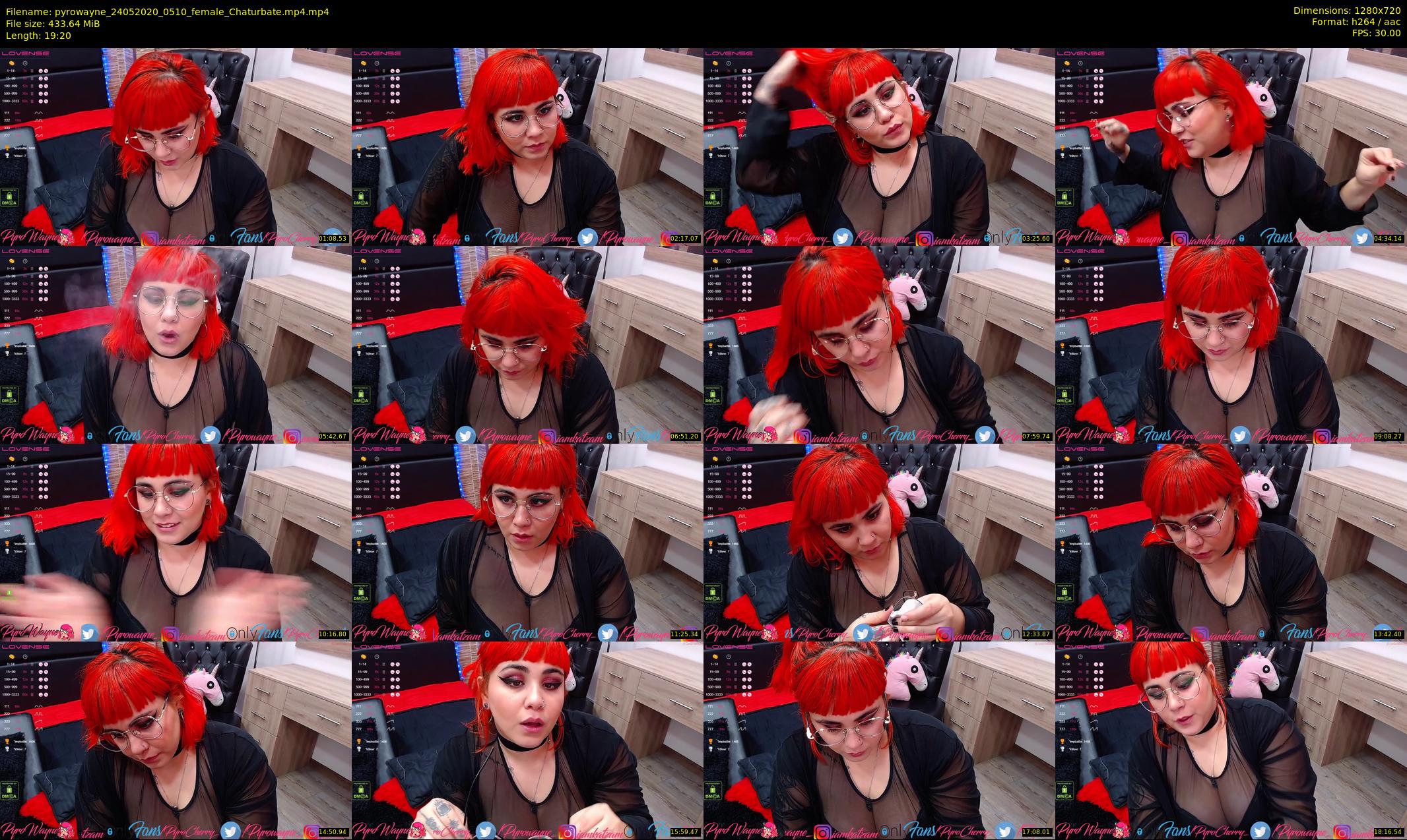 pyrowayne — 20 minute Chaturbate female cam show recording, 720p, May 24, 2020