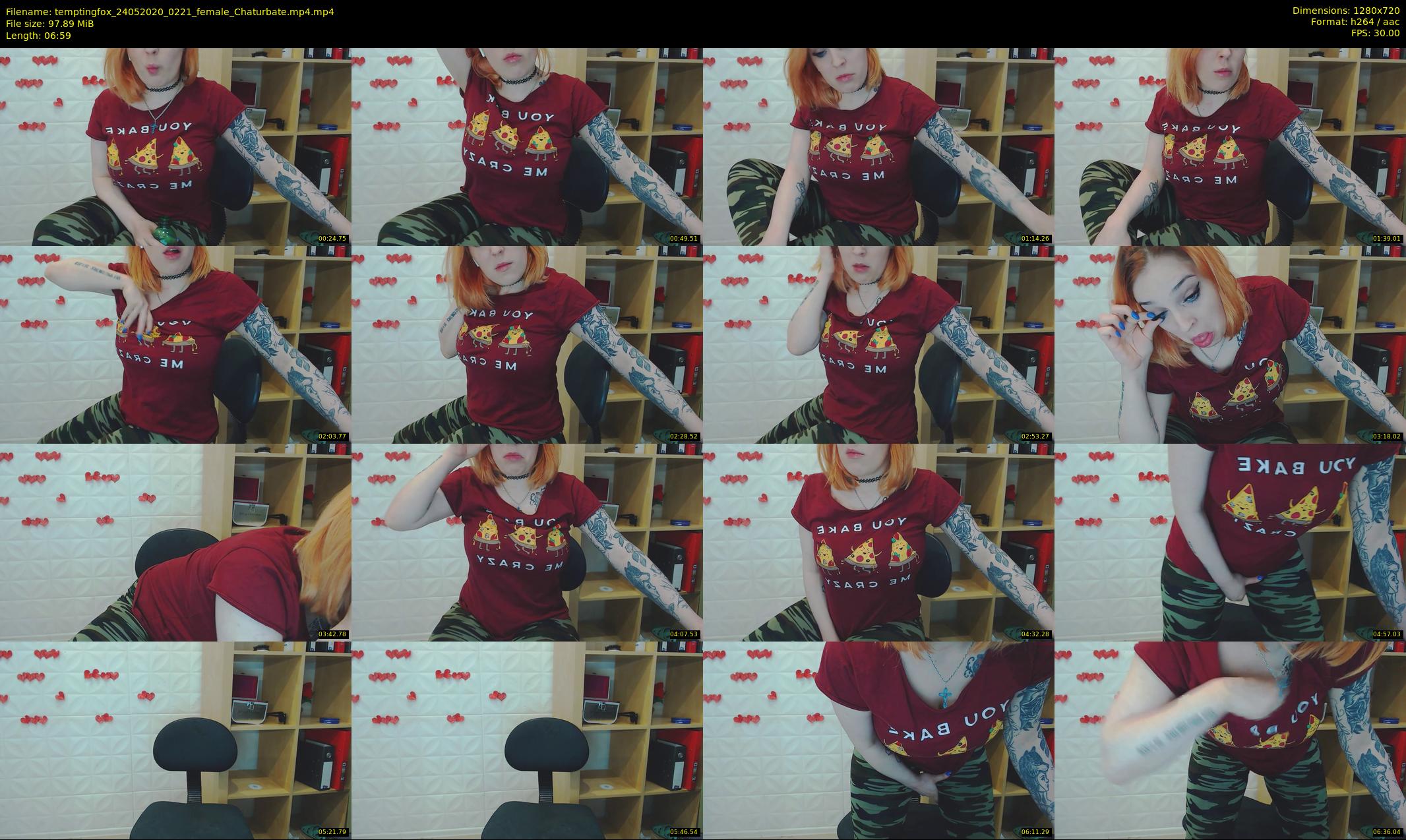 temptingfox — 7 minute Chaturbate female cam show recording, 720p, May 24, 2020