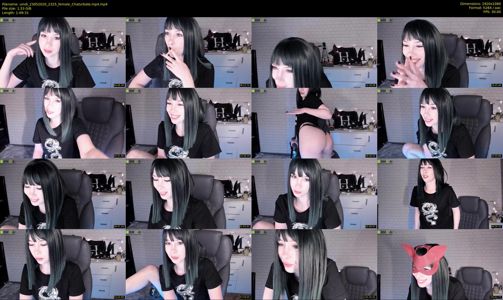 uindi — 70 minute Chaturbate female cam show recording, 1080p, May 23, 2020