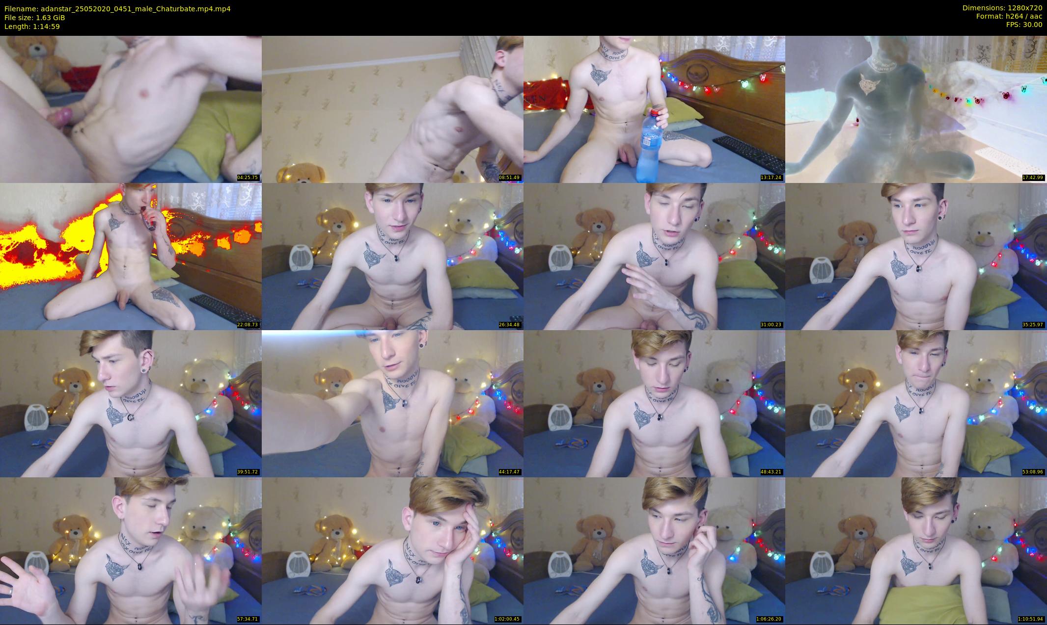 adanstar — 75 minute Chaturbate male cam show recording, 720p, May 25, 2020