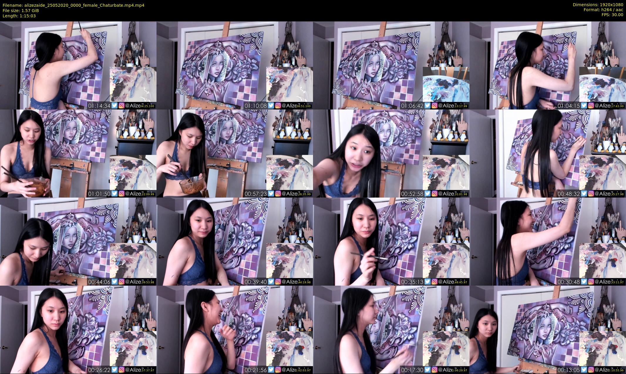 alizezaide — 76 minute Chaturbate female cam show recording, 1080p, May 25, 2020