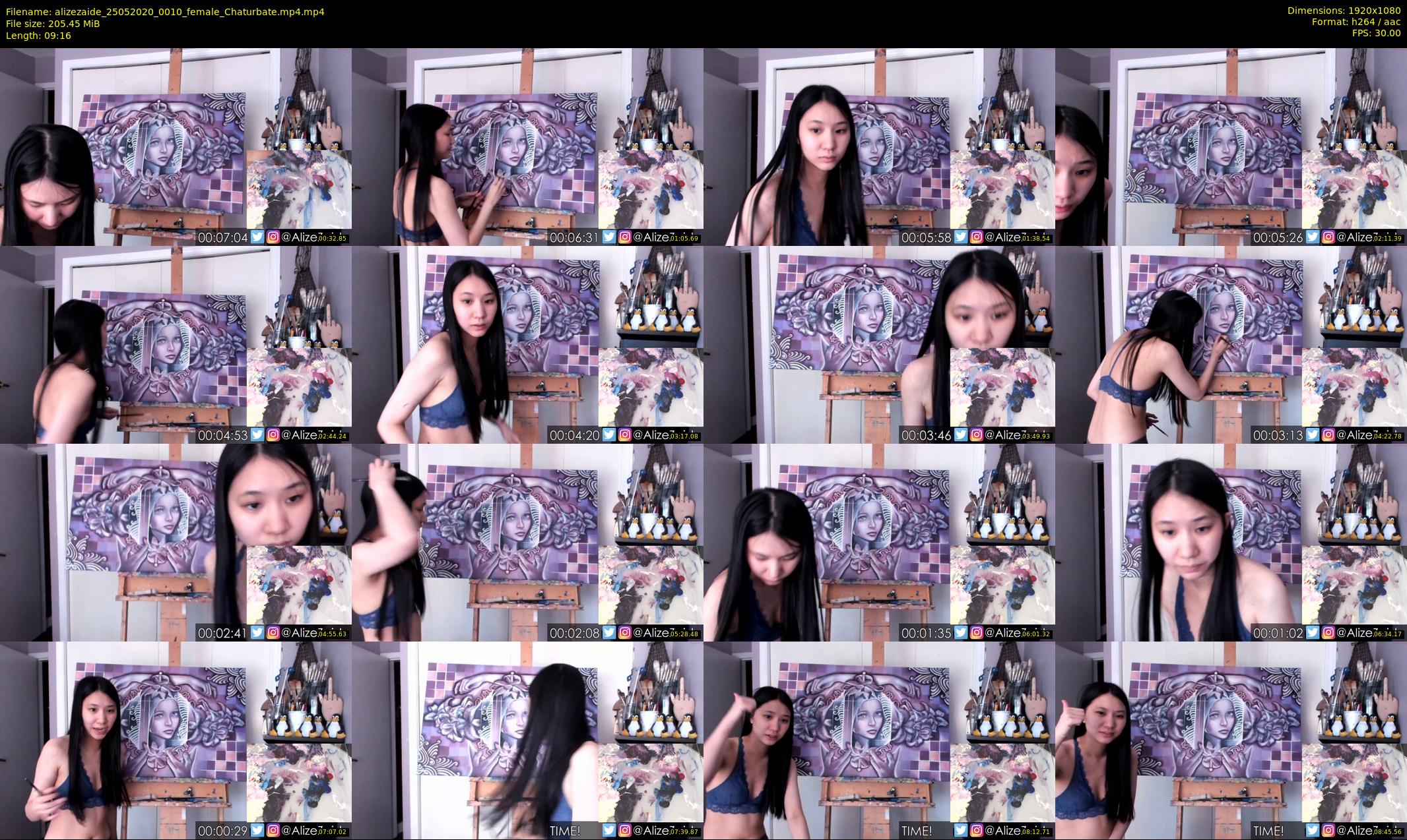 alizezaide — 10 minute Chaturbate female cam show recording, 1080p, May 25, 2020