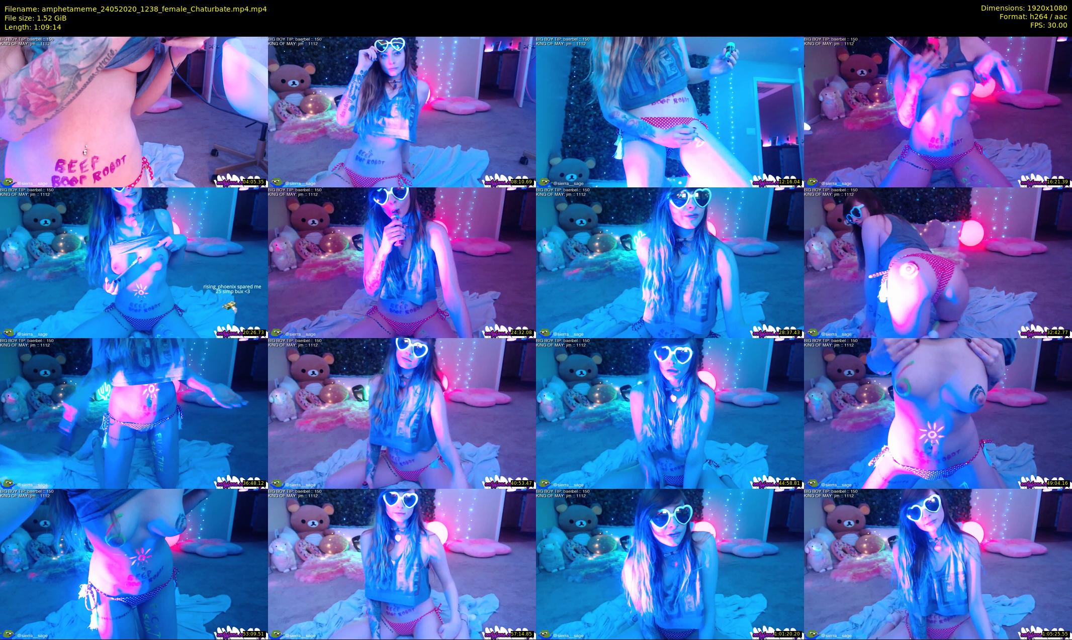 amphetameme — 70 minute Chaturbate female cam show recording, 1080p, May 24, 2020