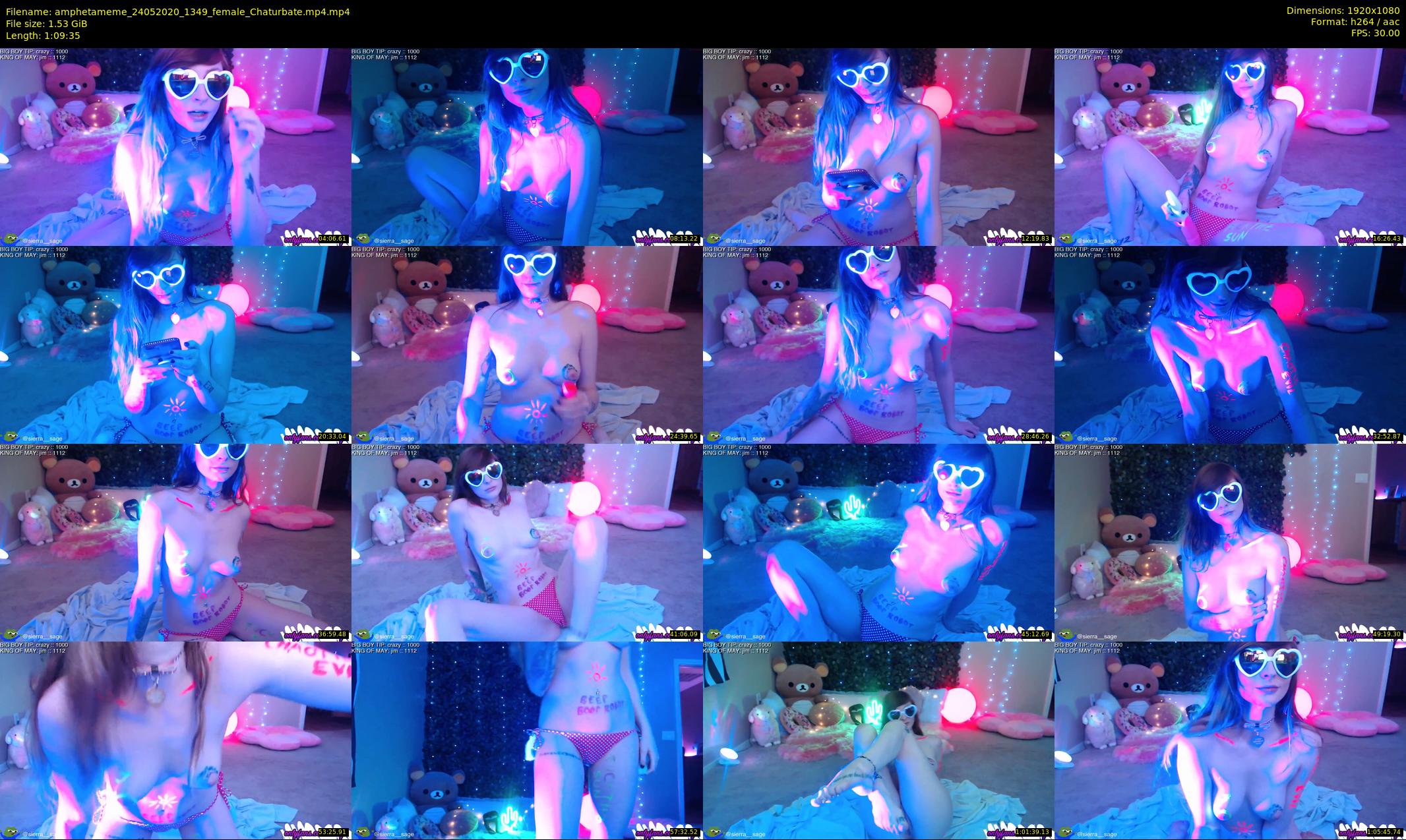 amphetameme — 70 minute Chaturbate female cam show recording, 1080p, May 24, 2020