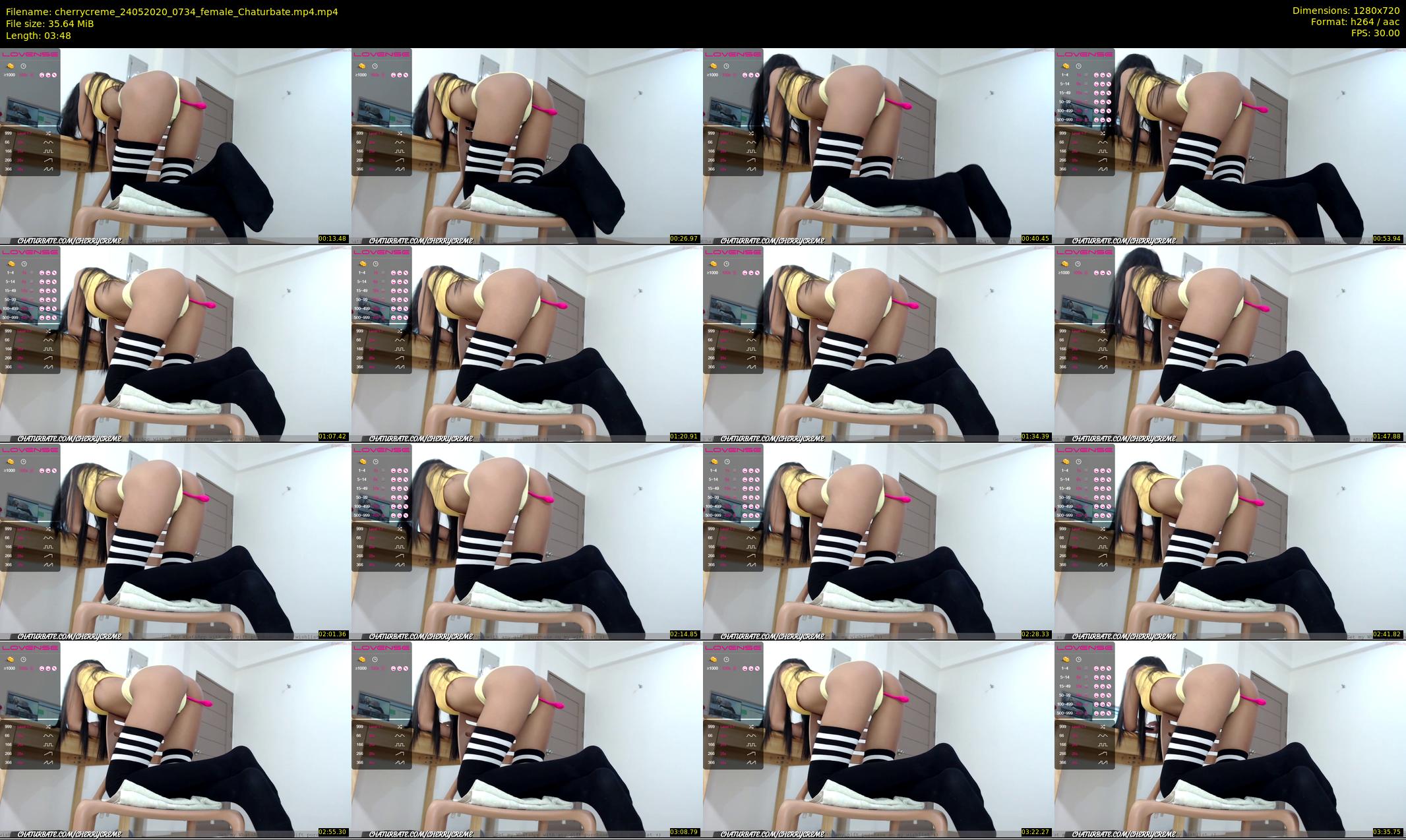 cherrycreme — 4 minute Chaturbate female cam show recording, 720p, May 24, 2020