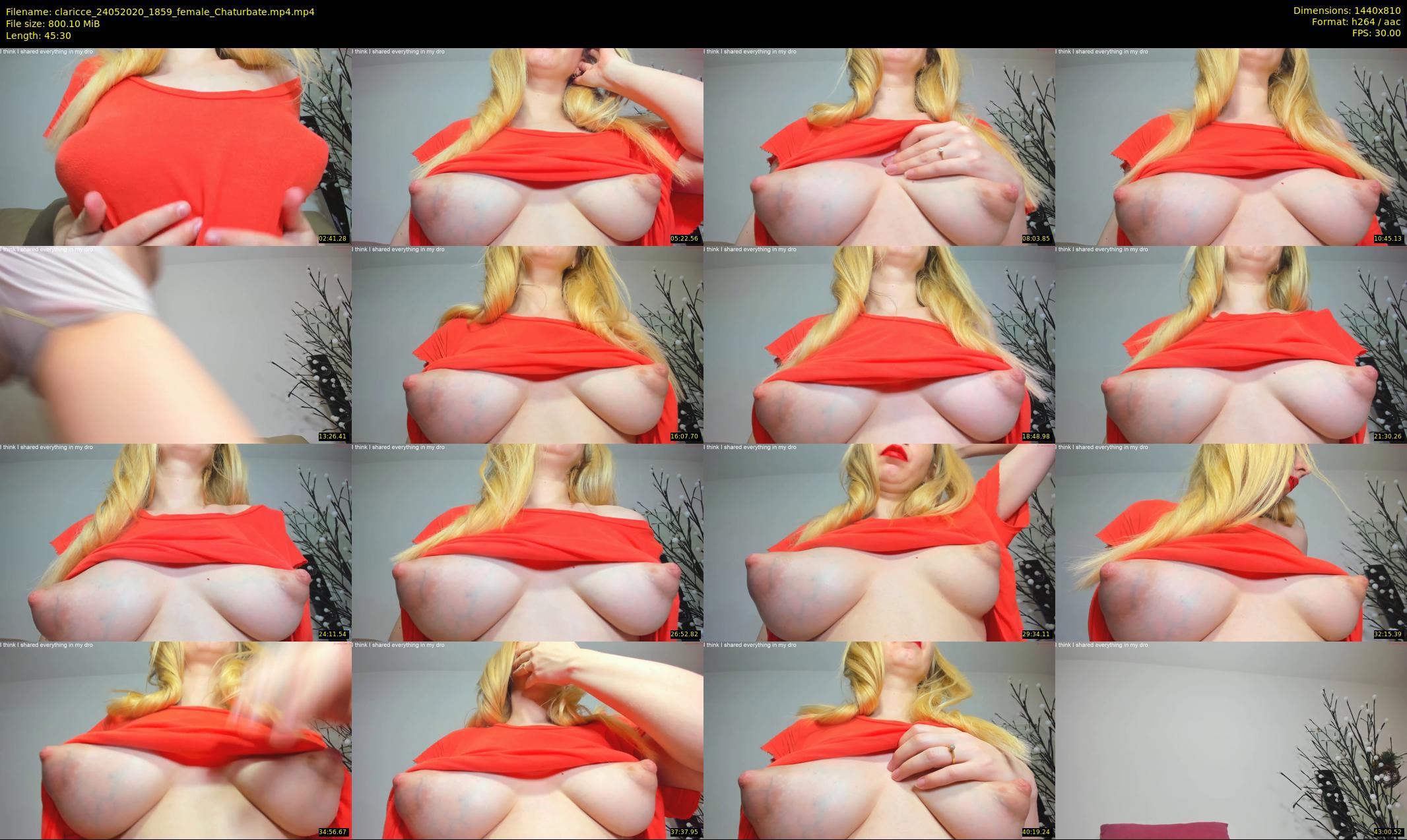 claricce — 46 minute Chaturbate female cam show recording, 720p, May 24, 2020
