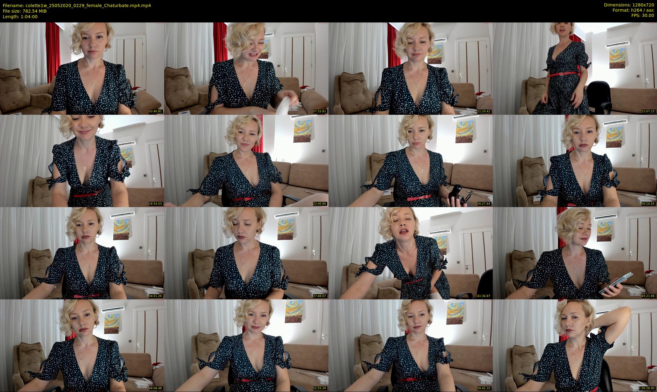 colette1w — 64 minute Chaturbate female cam show recording, 720p, May 25, 2020