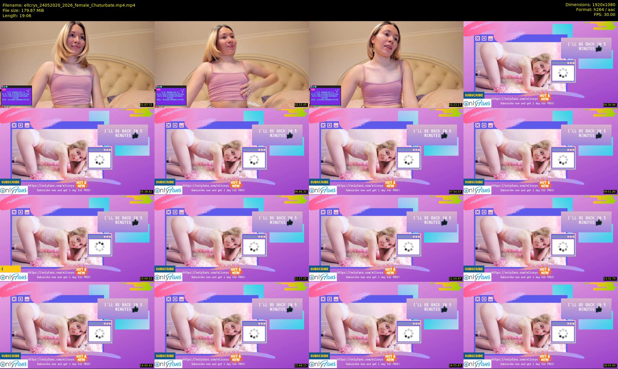 ellcrys — 20 minute Chaturbate couple cam show recording, 1080p, May 24, 2020